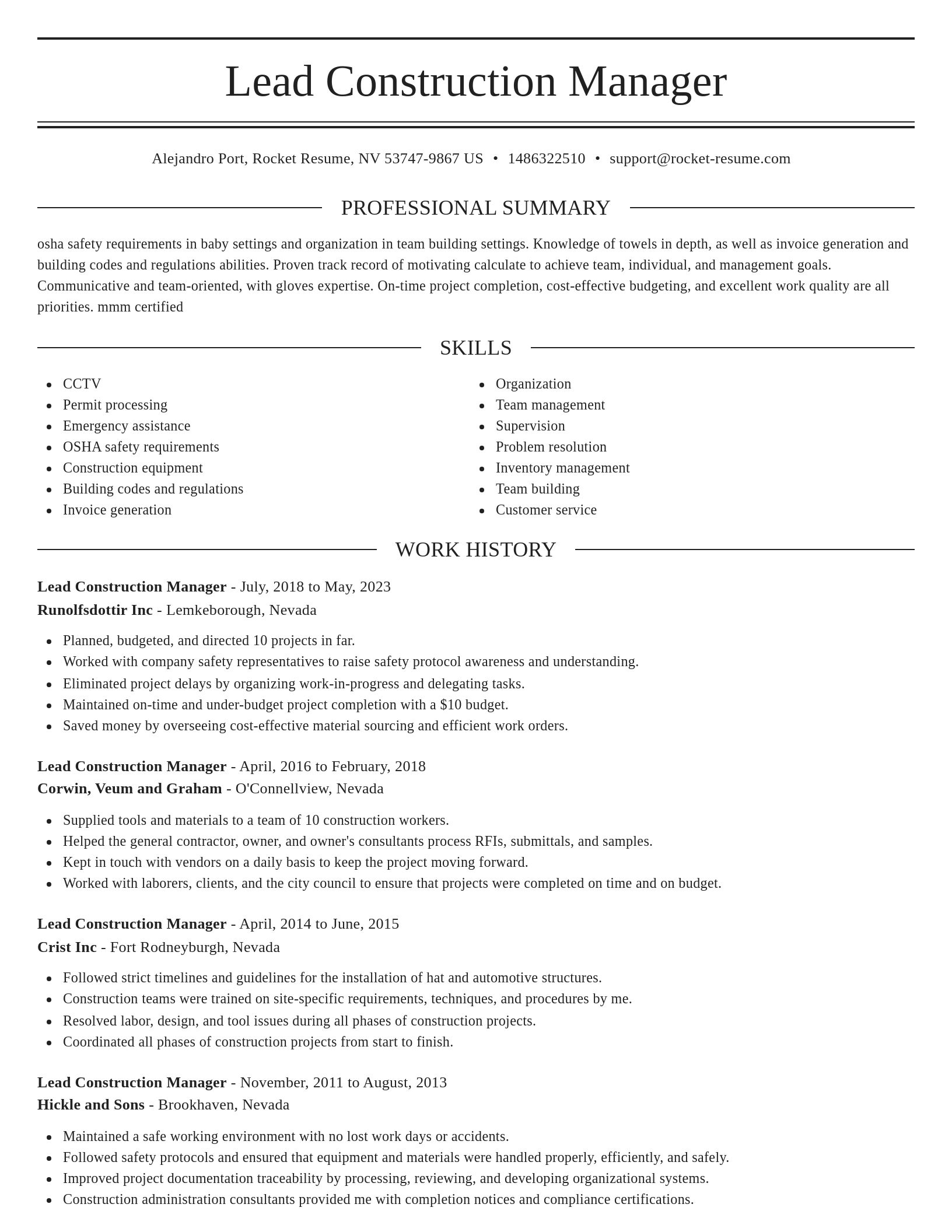 Elegant resume template