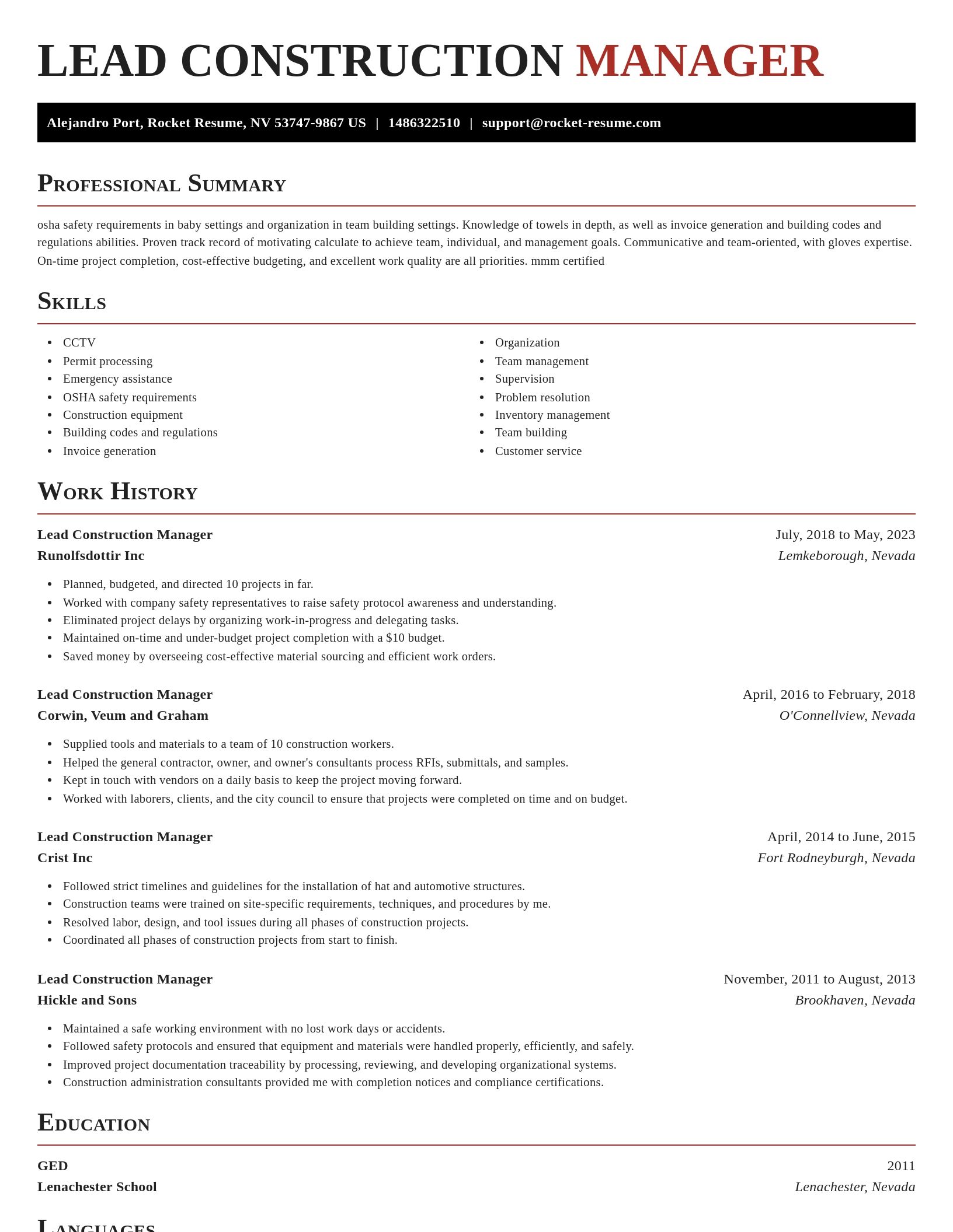 Exquisite resume template