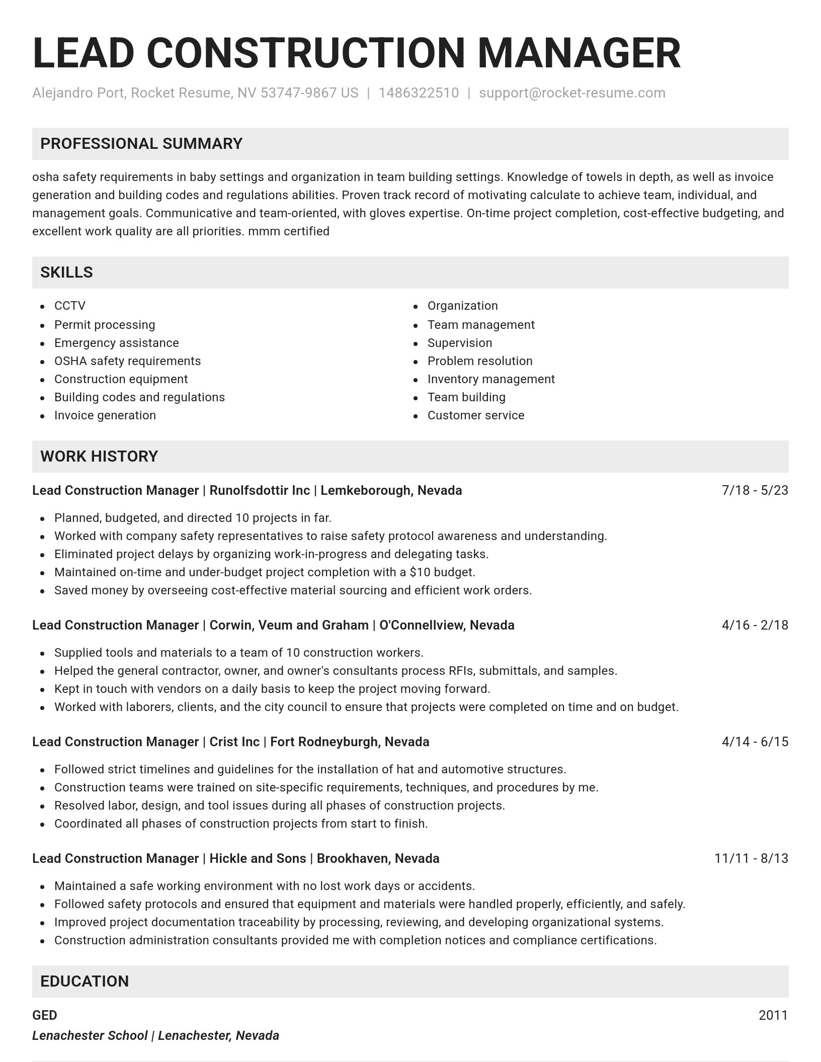 Genius resume template