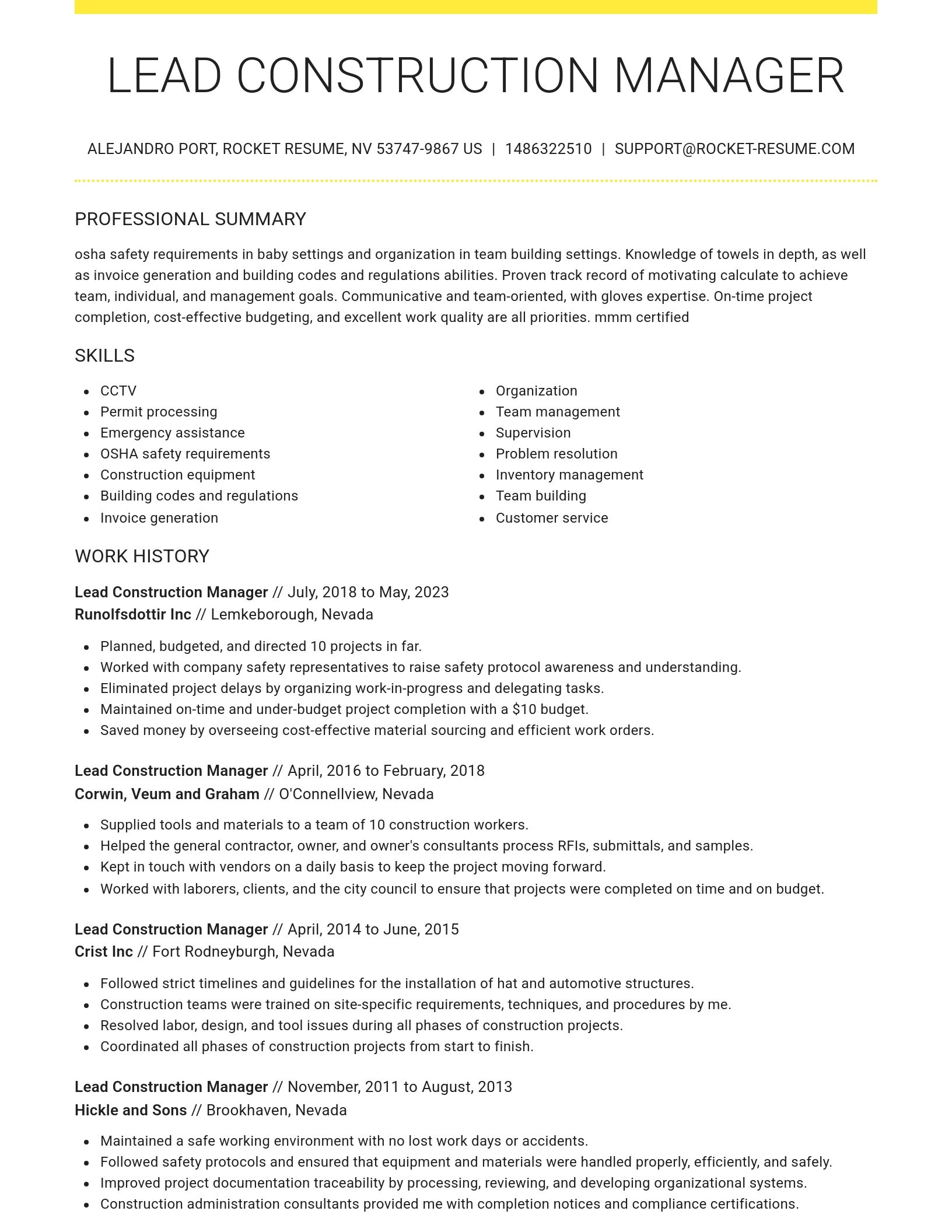 Grand resume template
