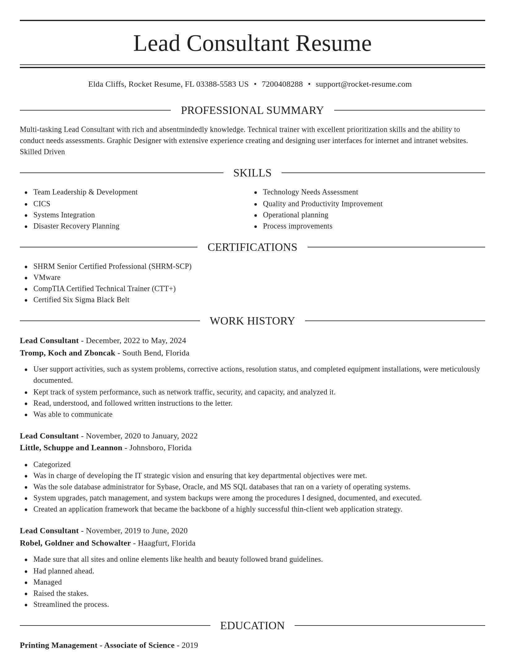 Elegant resume template