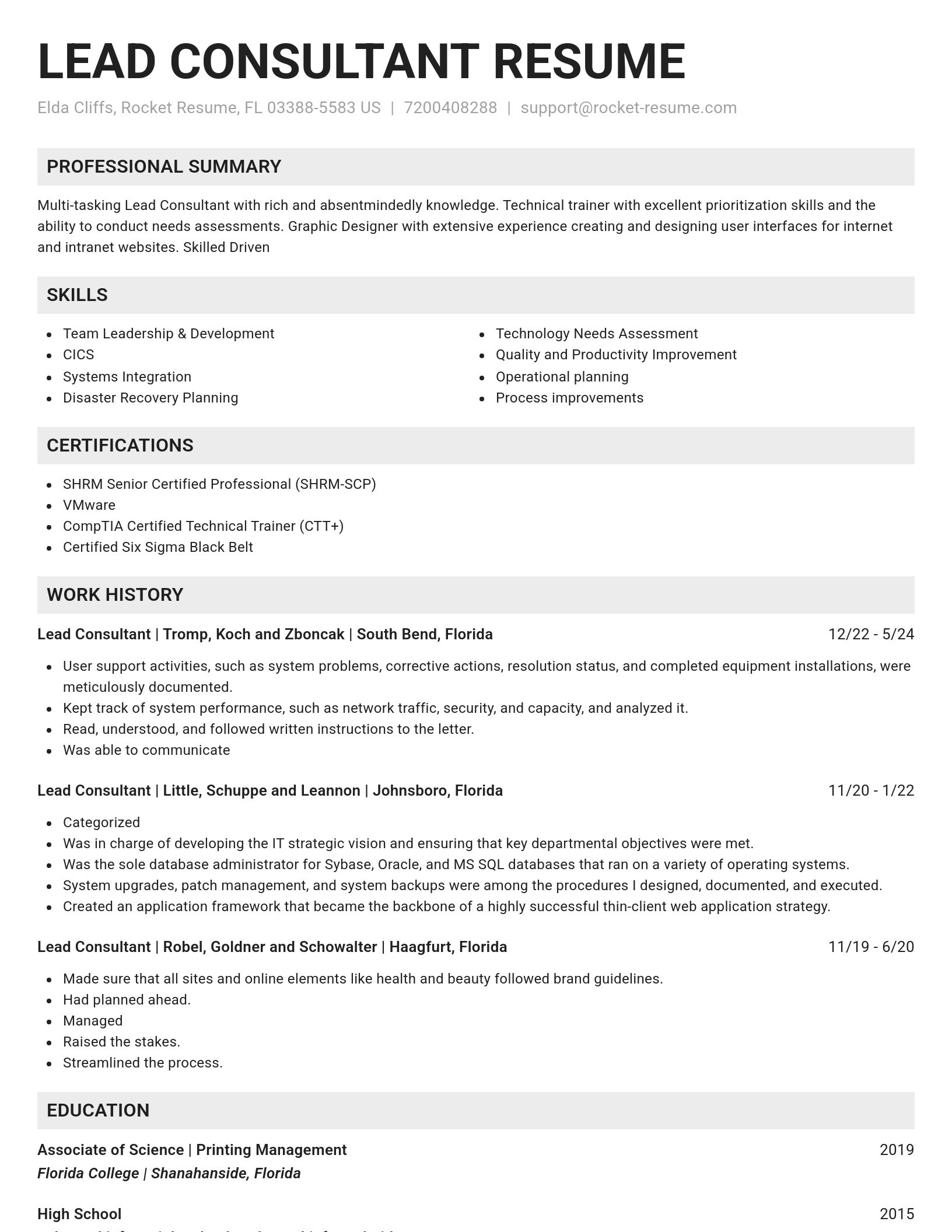 Genius resume template