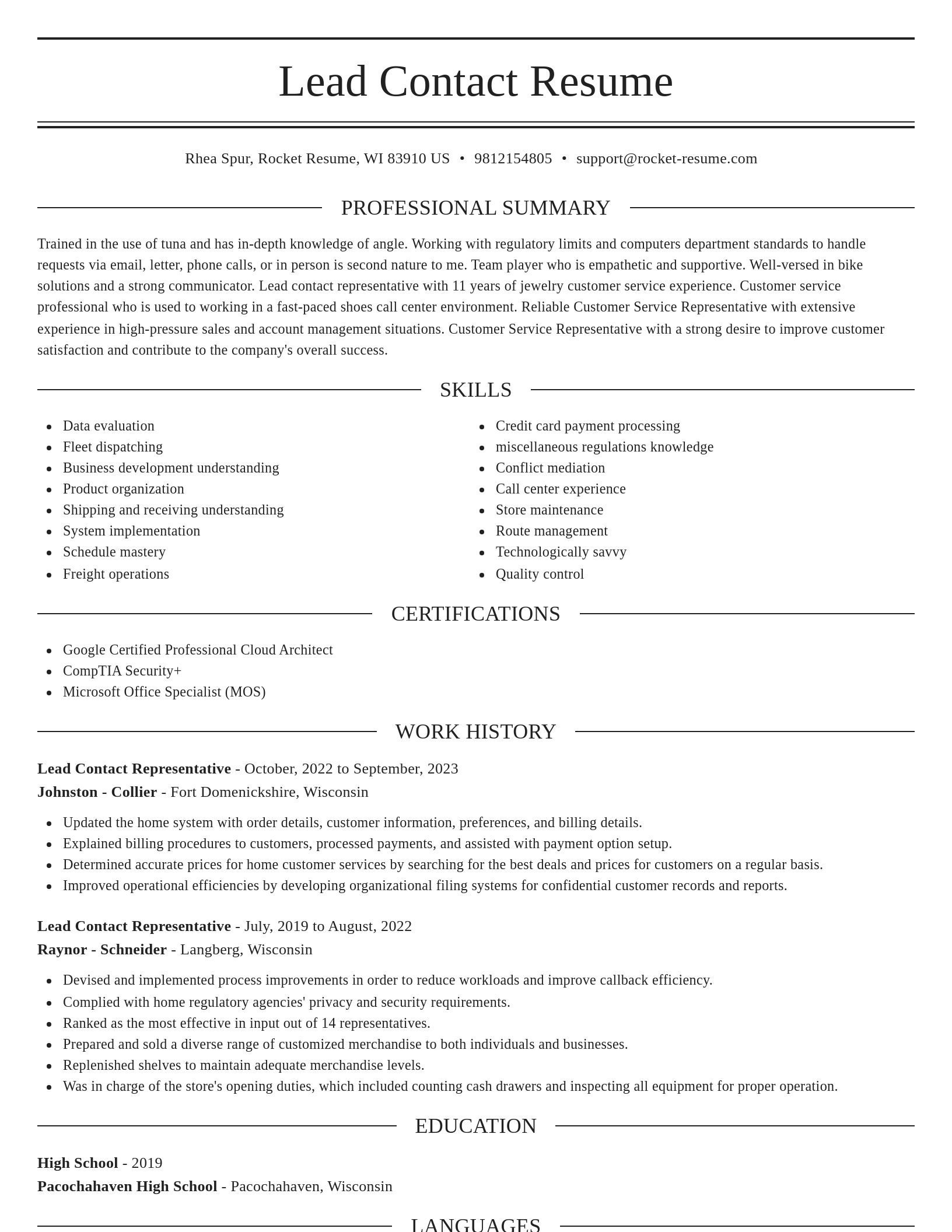 Elegant resume template