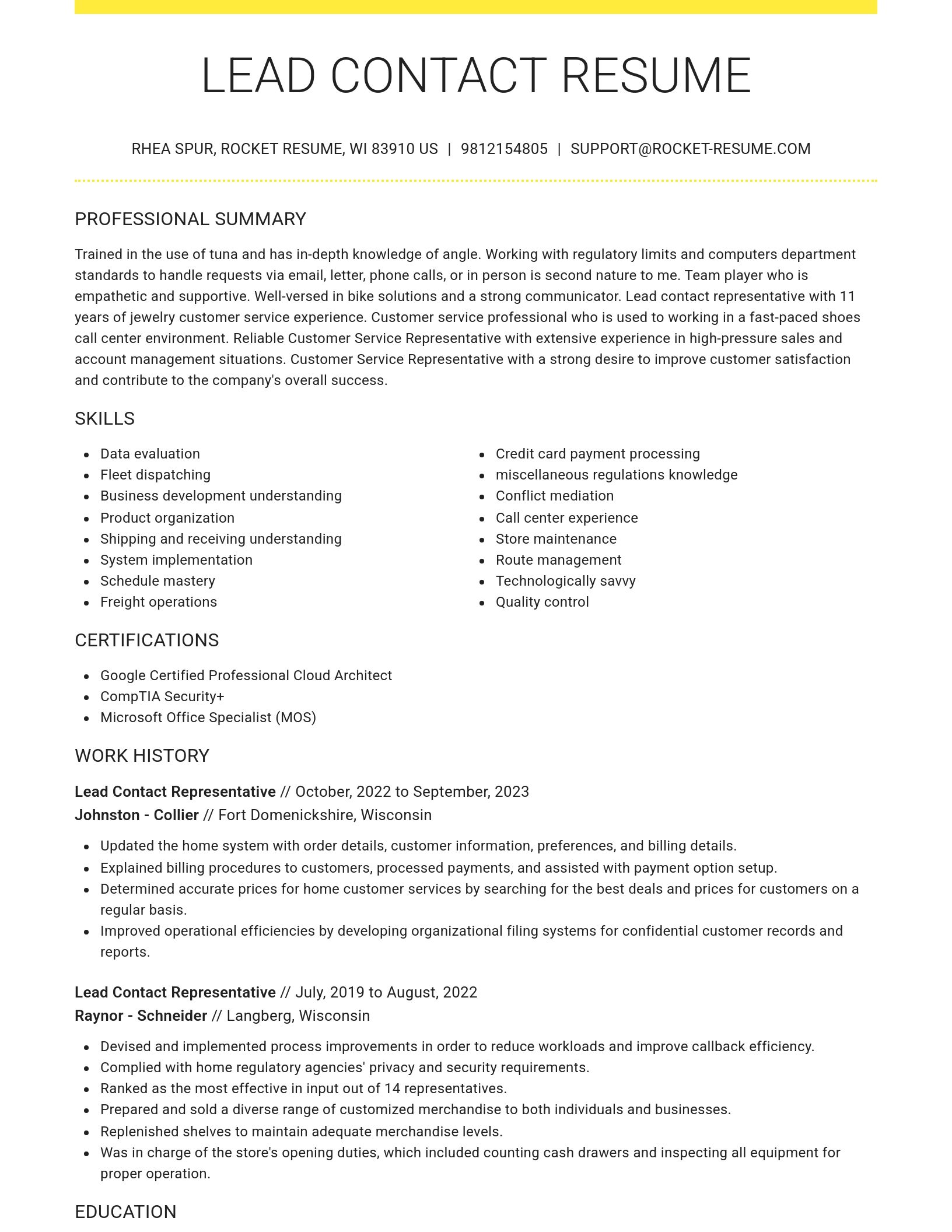 Grand resume template