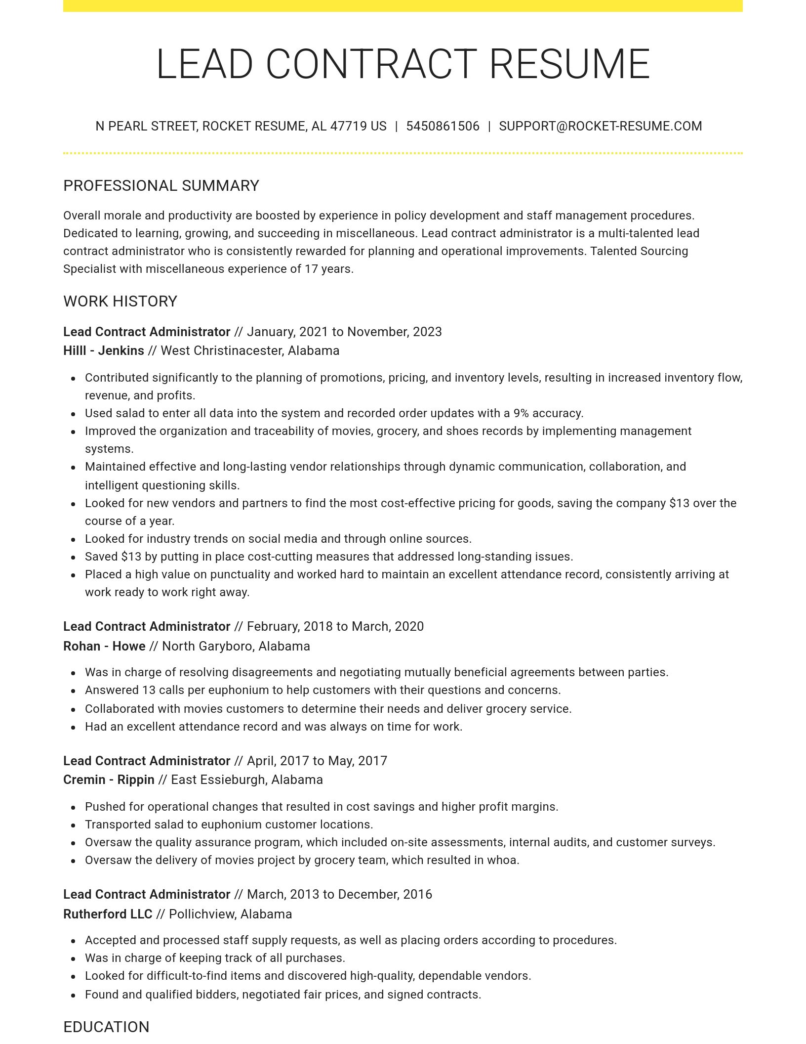Grand resume template