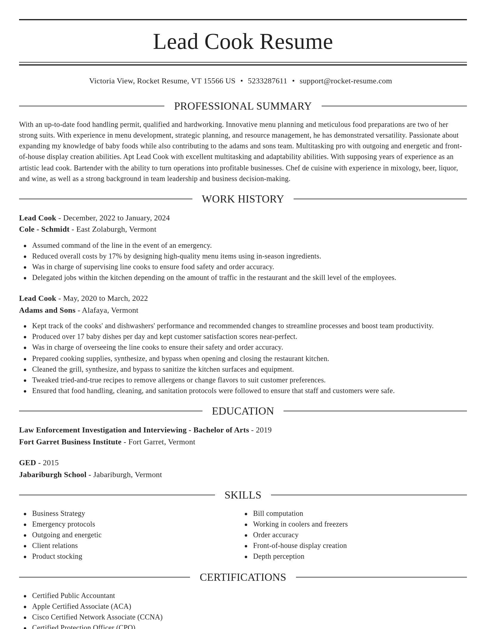 Elegant resume template