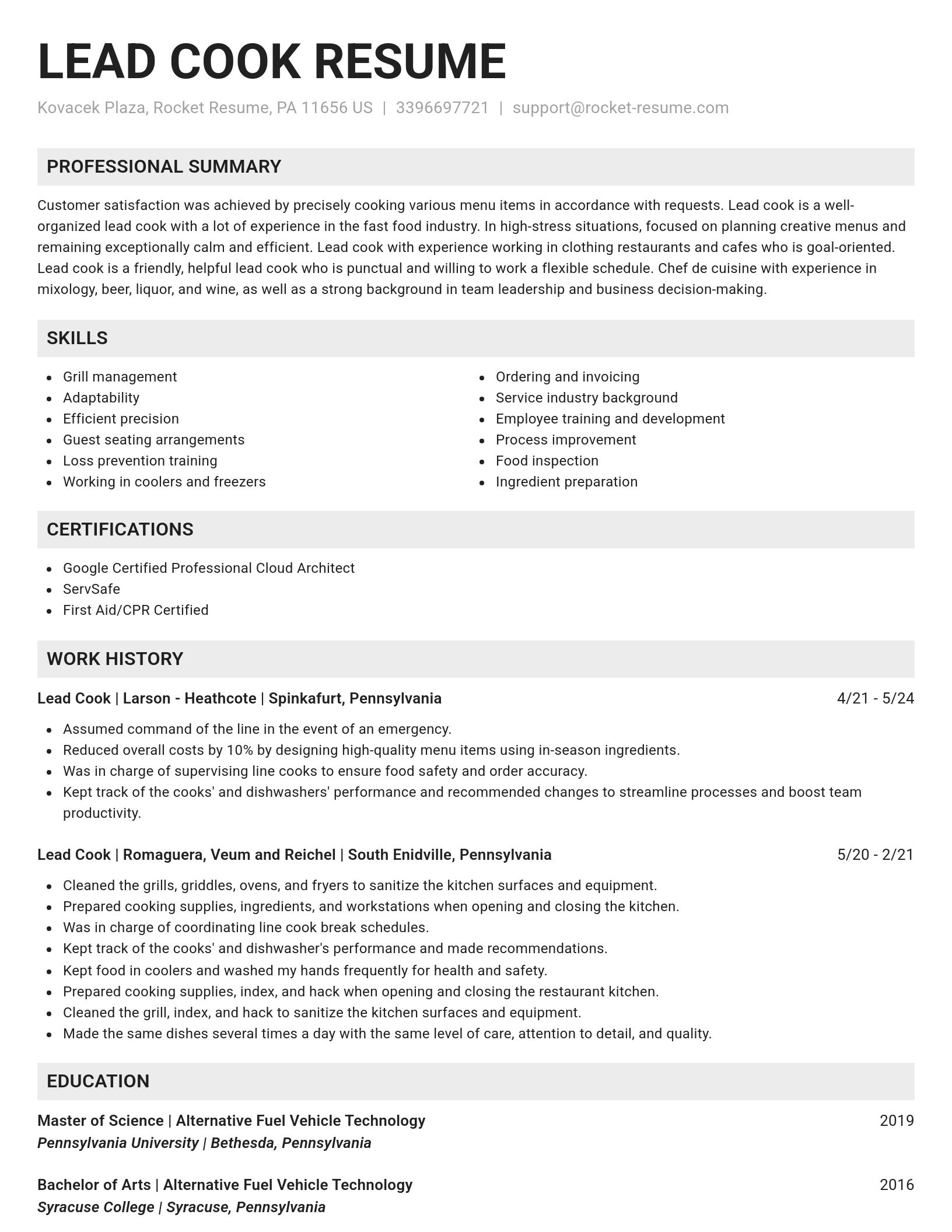 Genius resume template