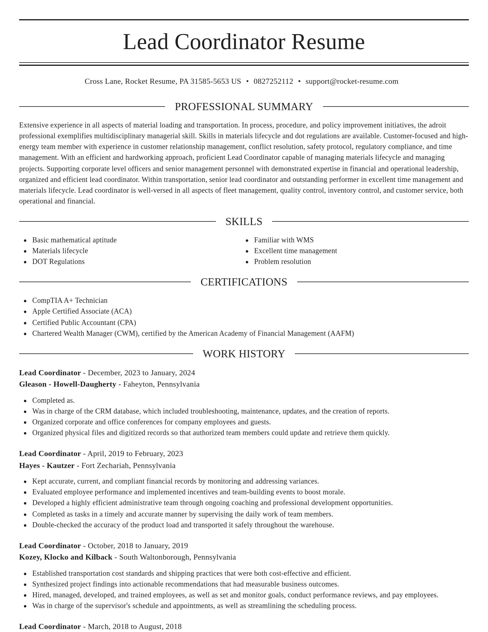Elegant resume template