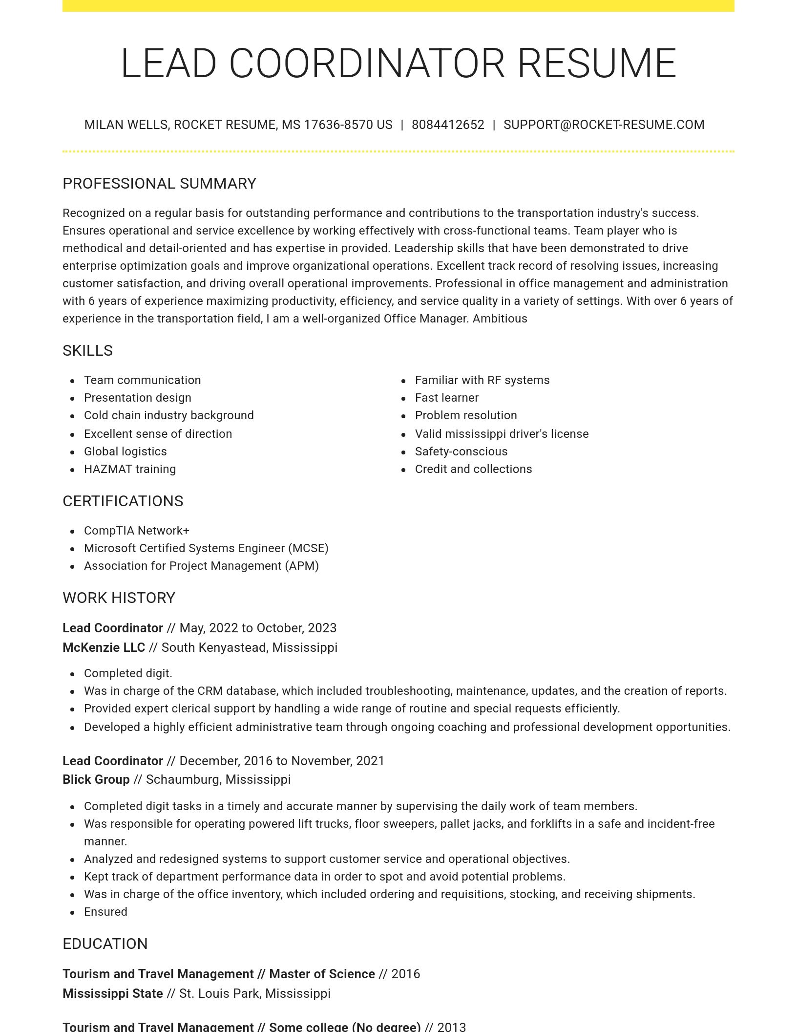 Grand resume template