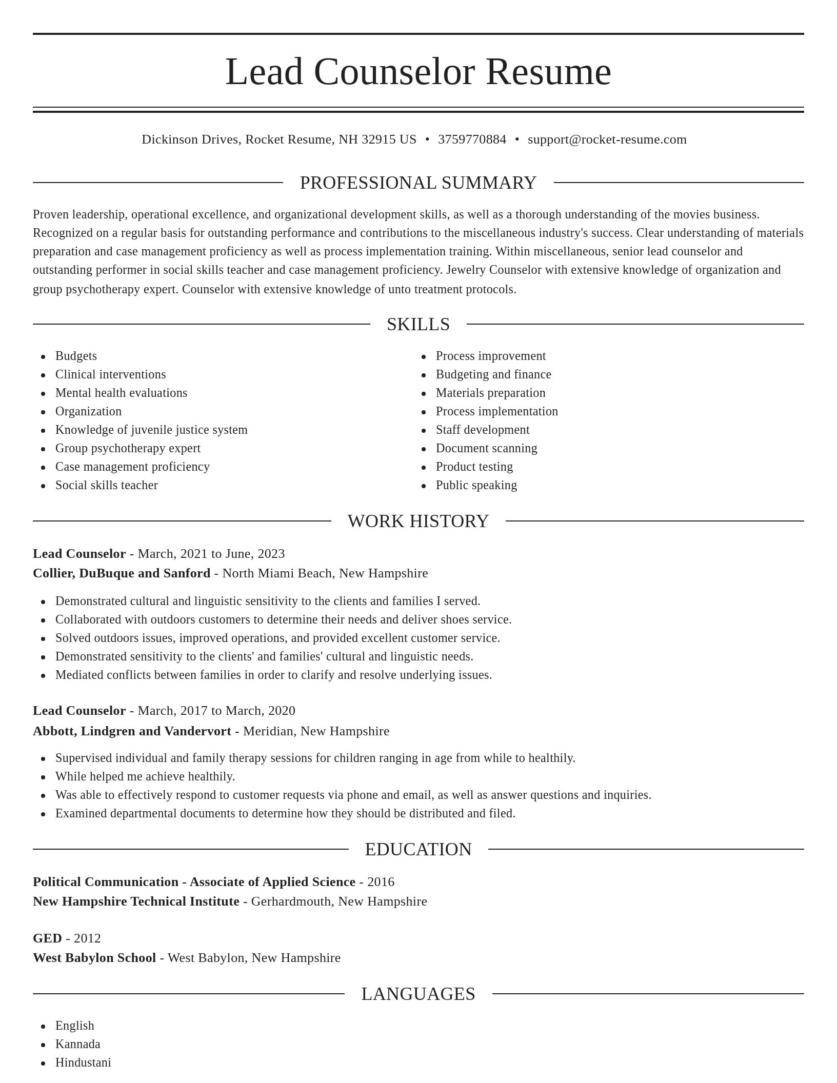 Elegant resume template