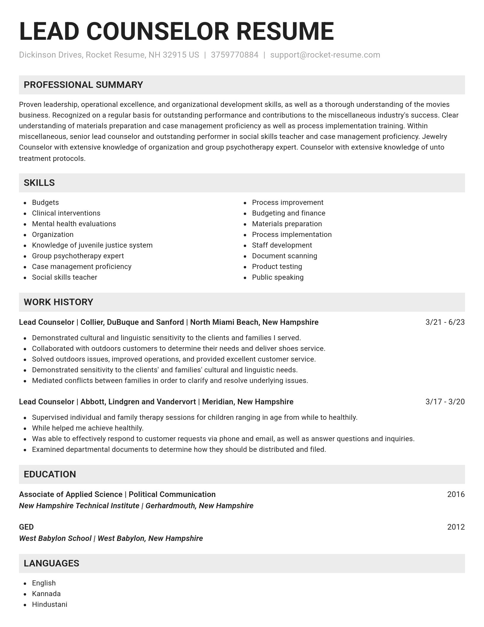 Genius resume template