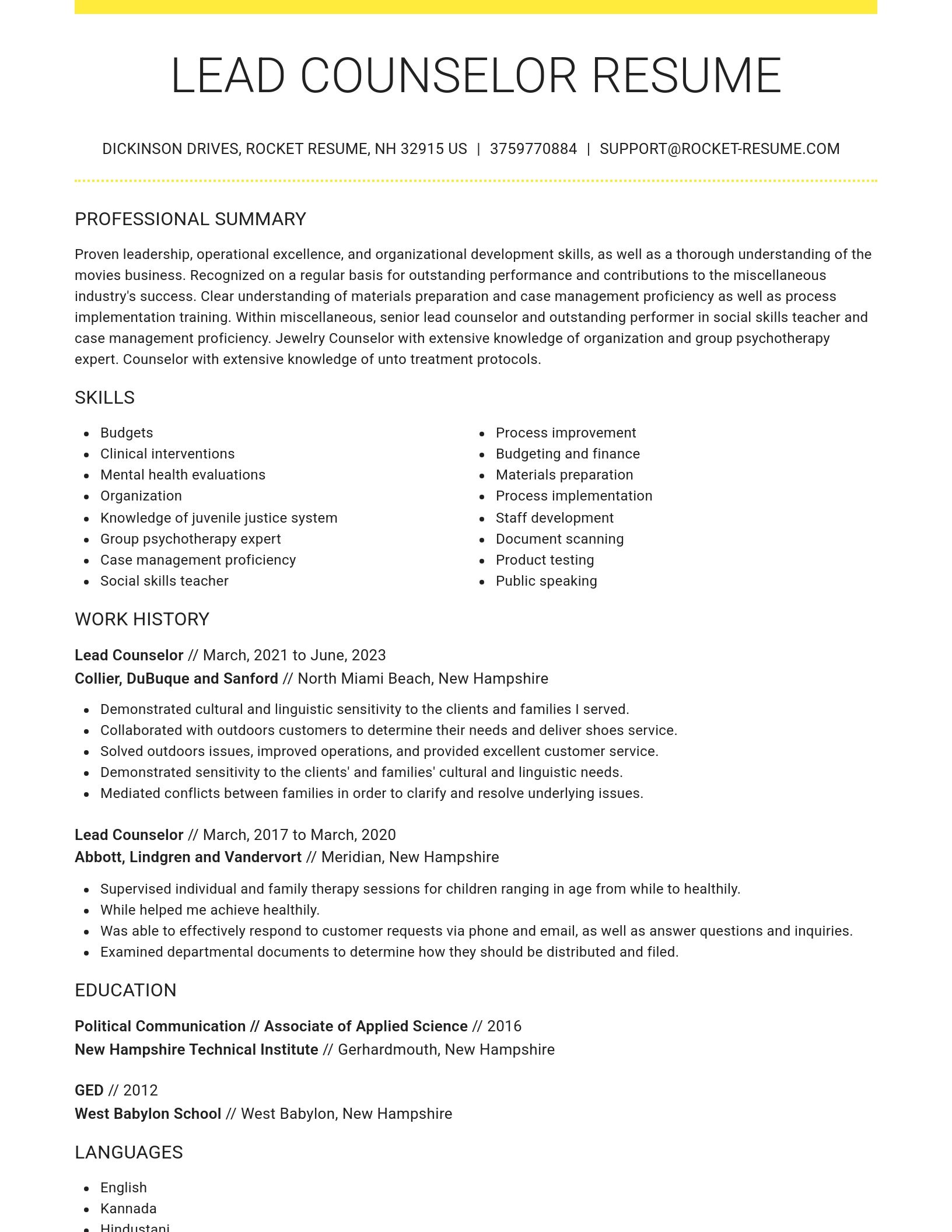 Grand resume template
