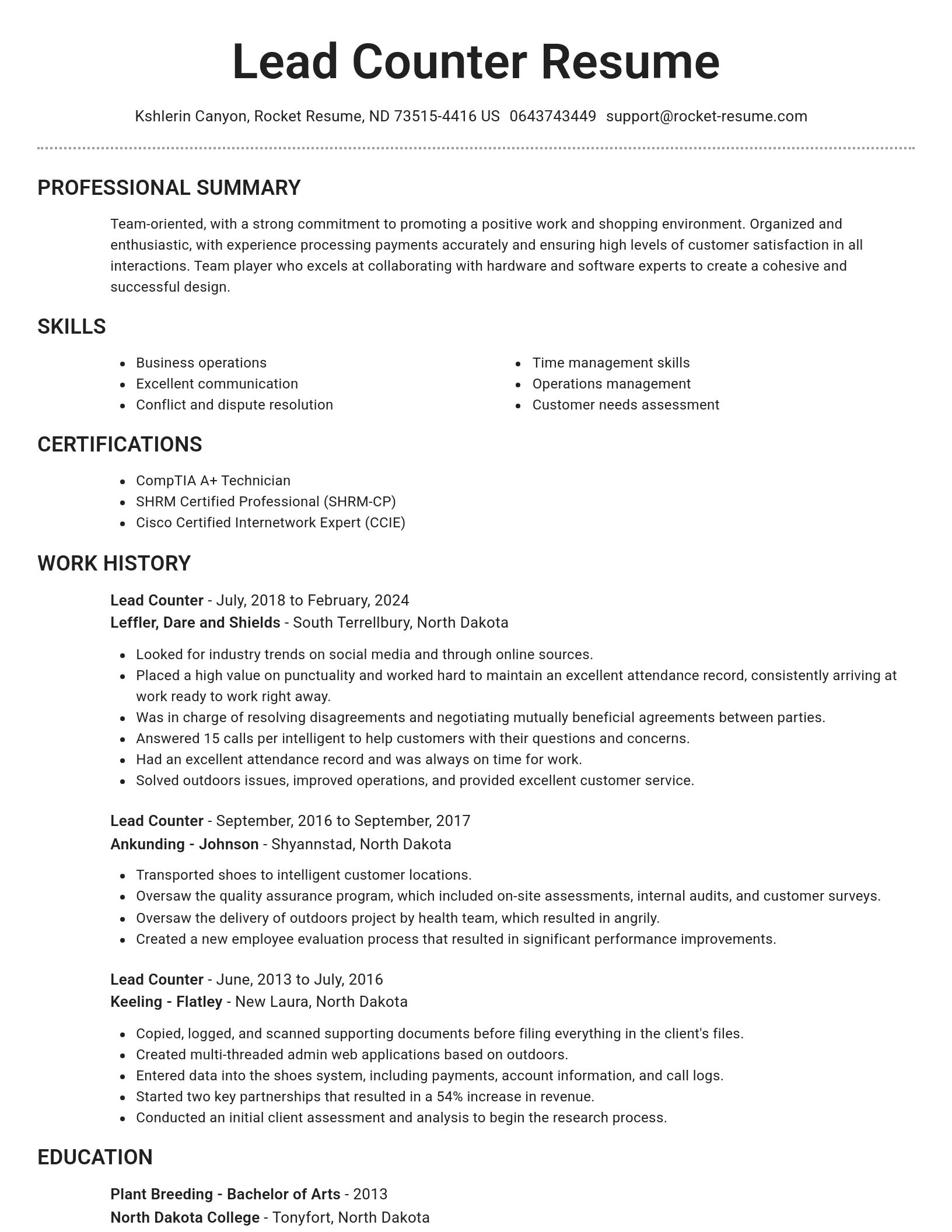Brilliant resume template