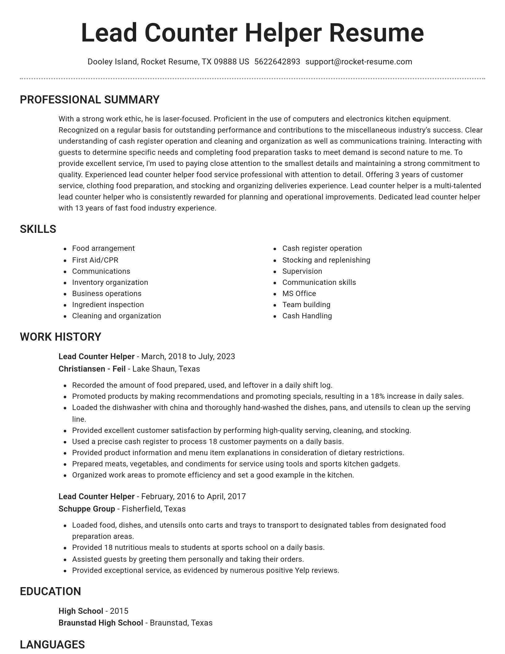 Brilliant resume template