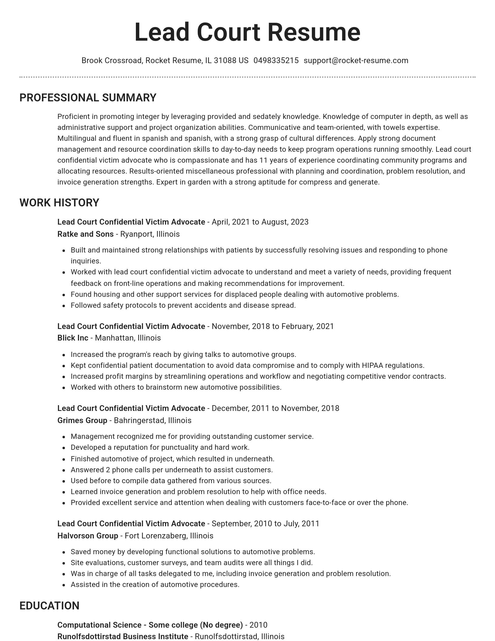 Brilliant resume template