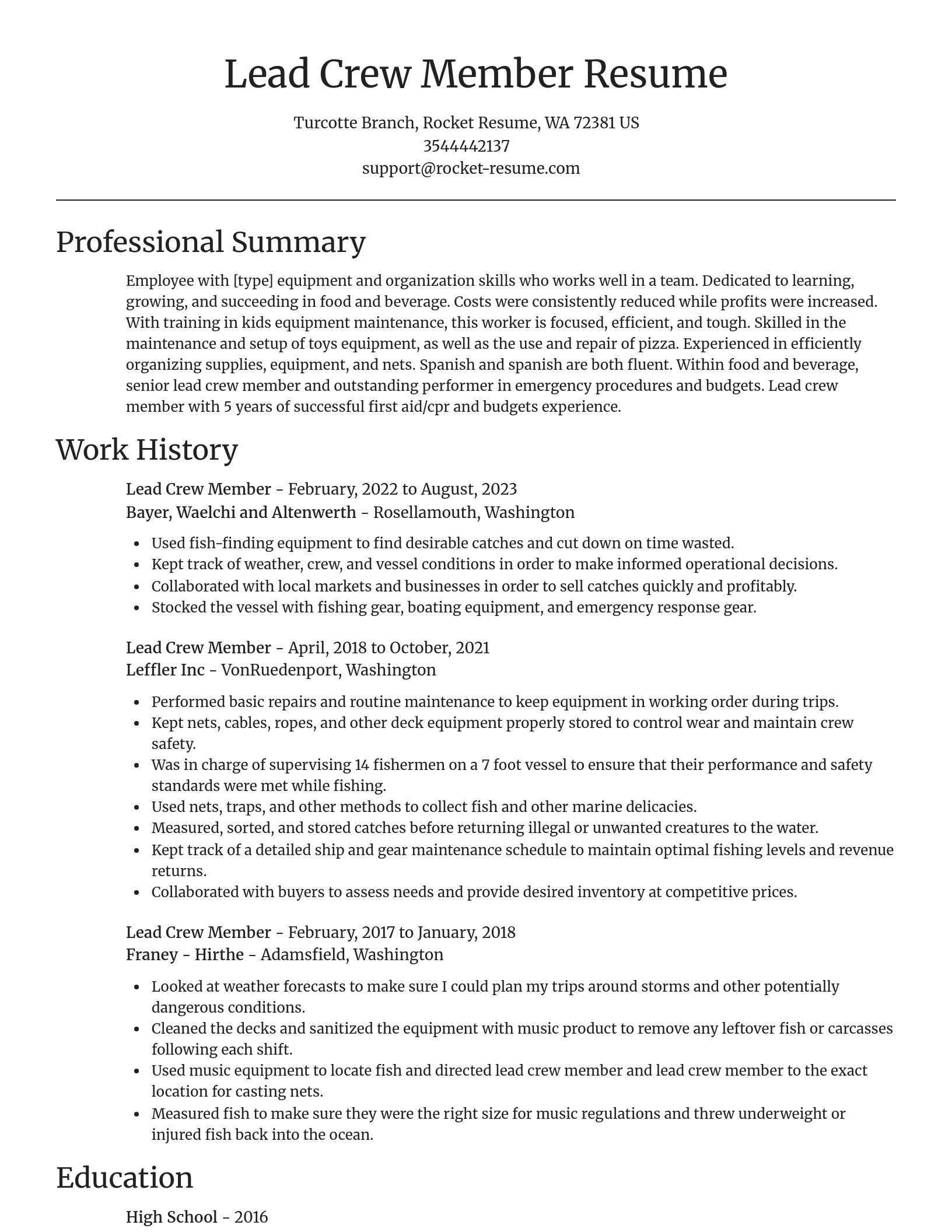 Focal Point resume template