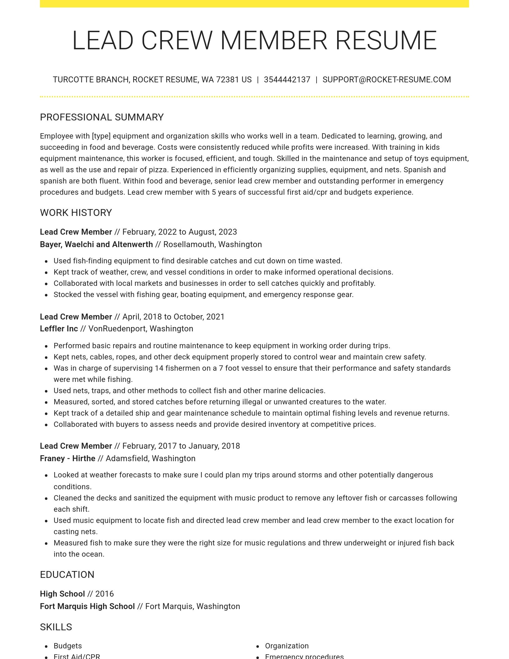 Grand resume template