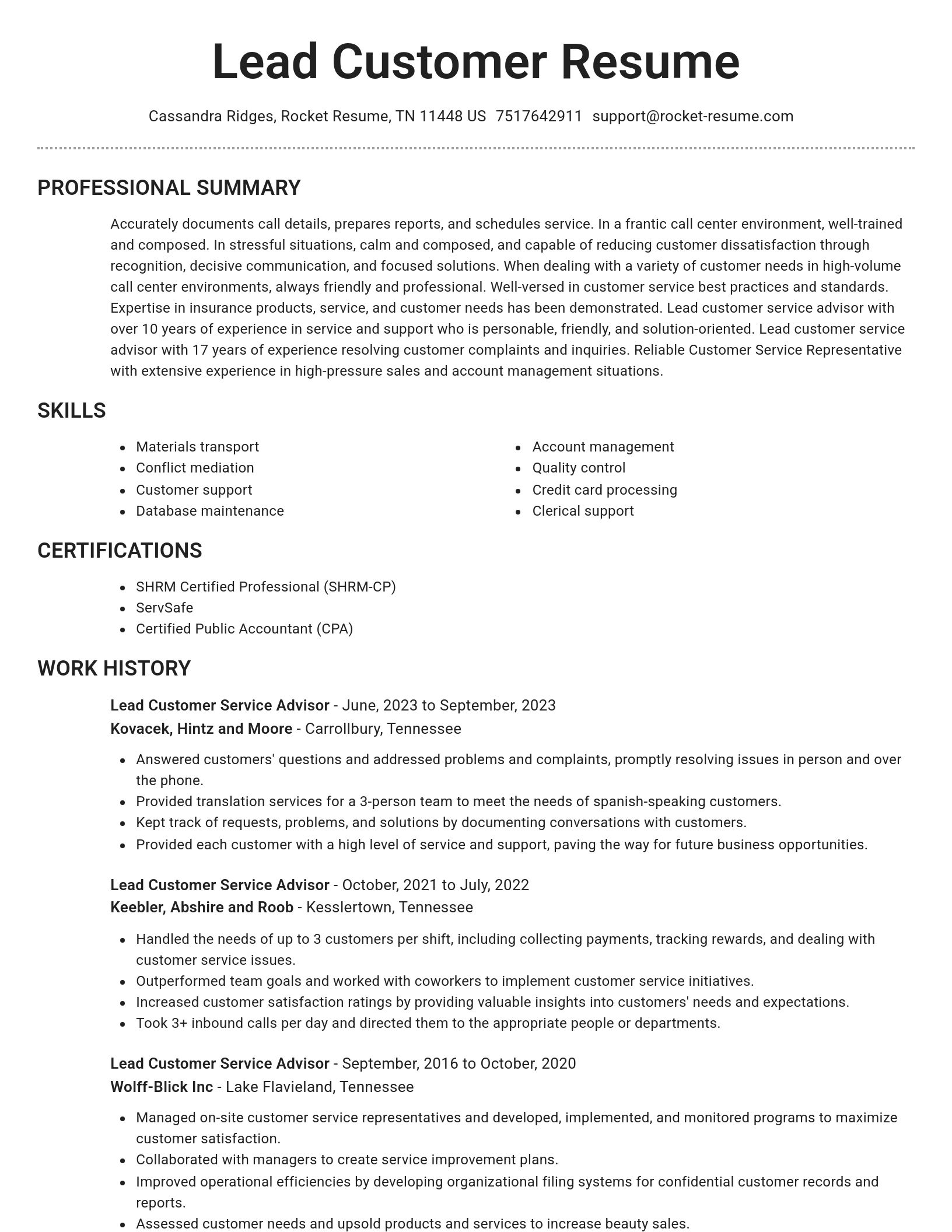 Brilliant resume template