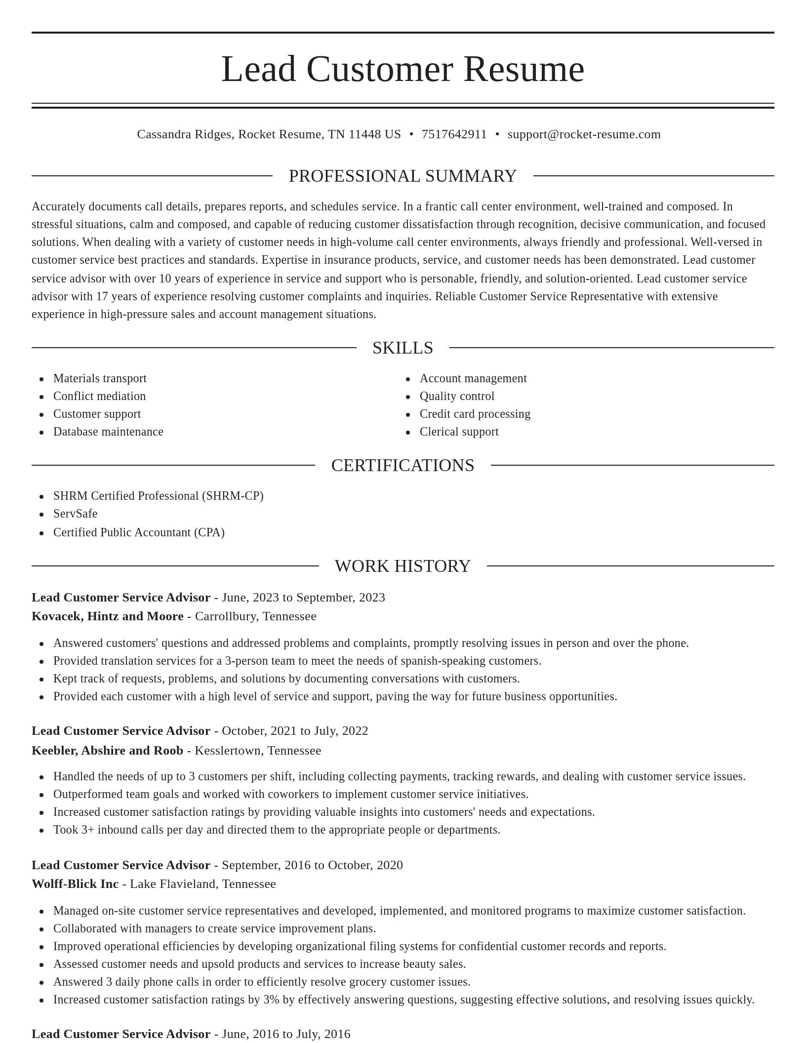 Elegant resume template