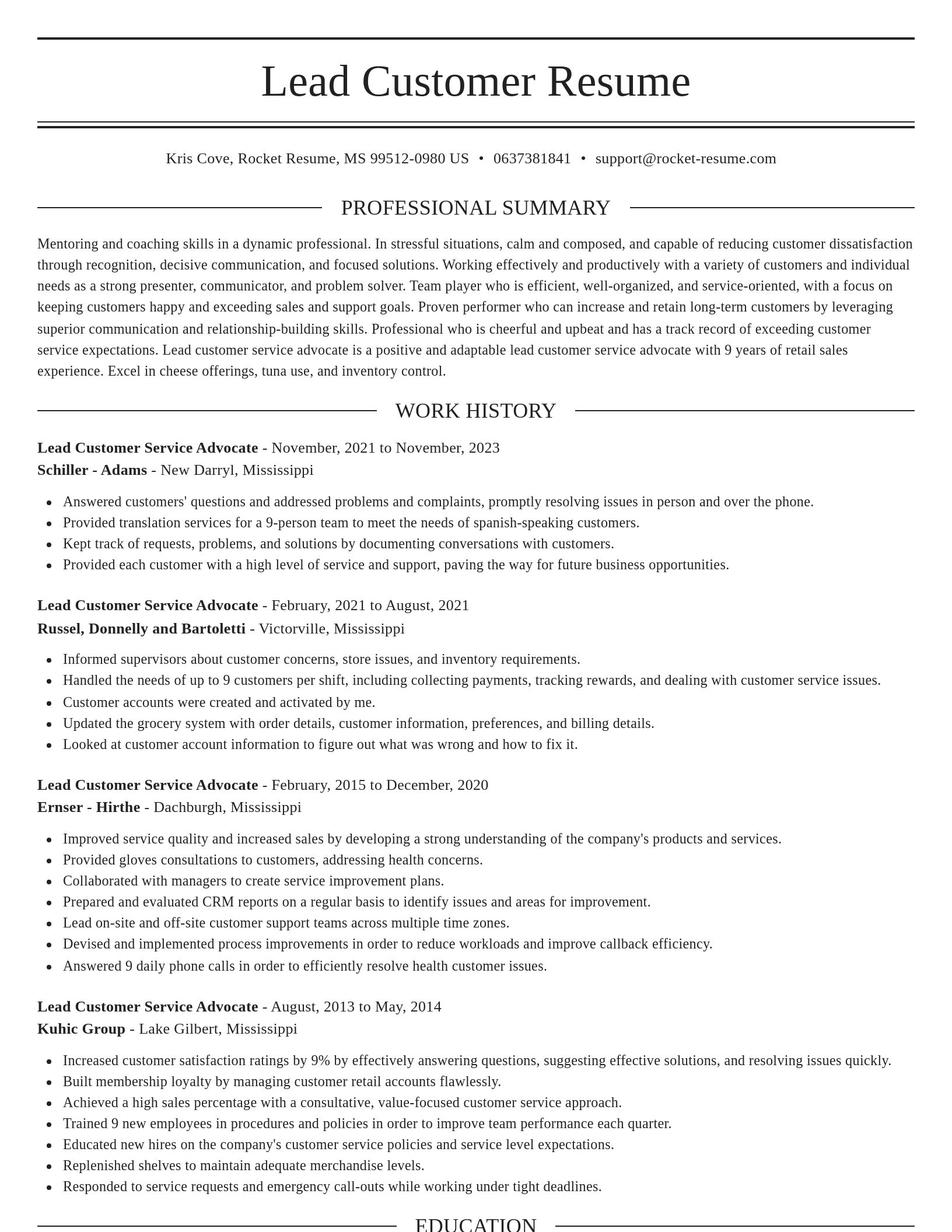 Elegant resume template