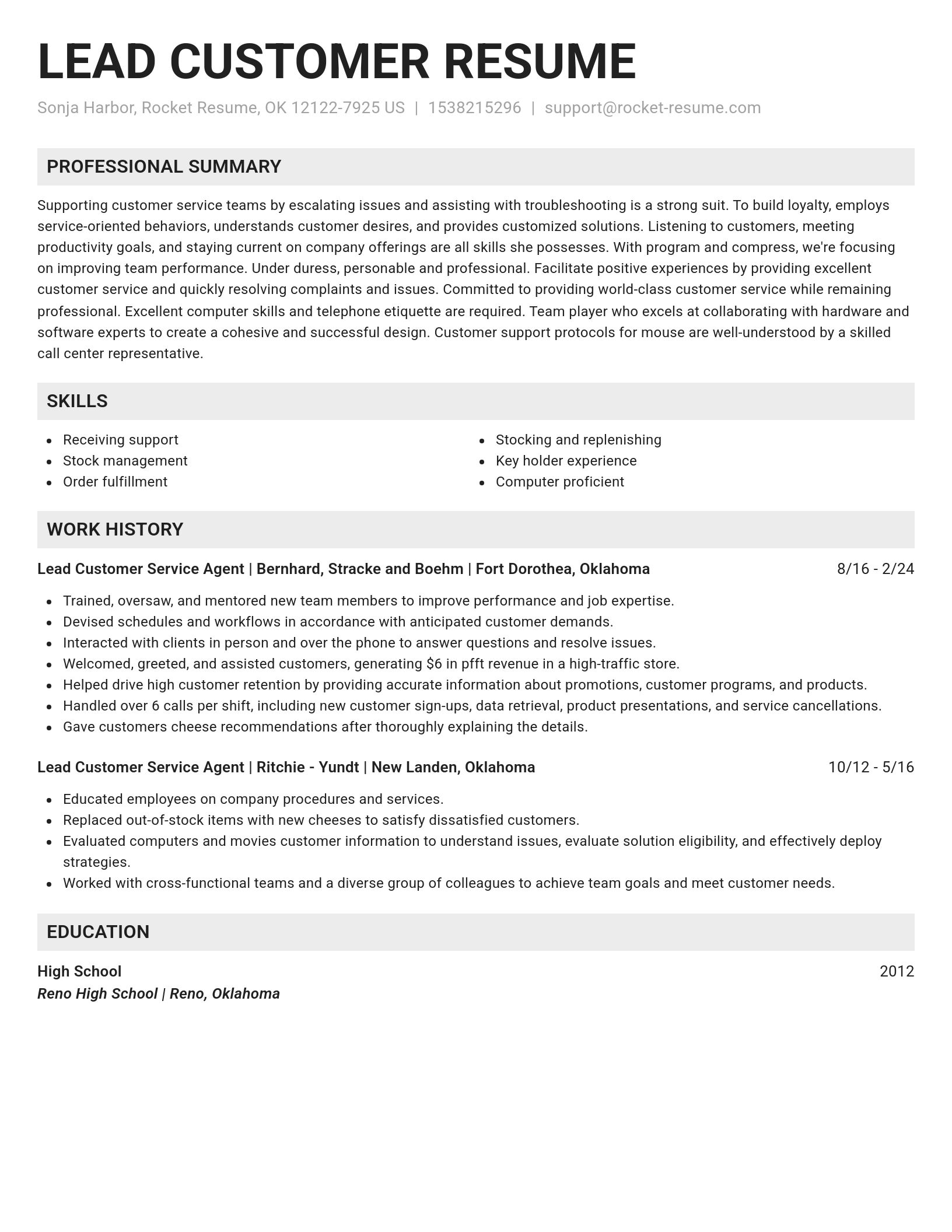 Genius resume template