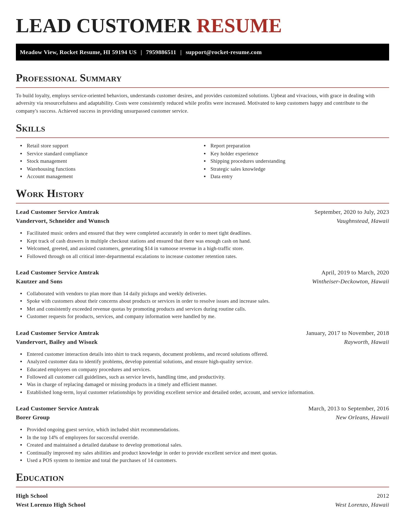Exquisite resume template