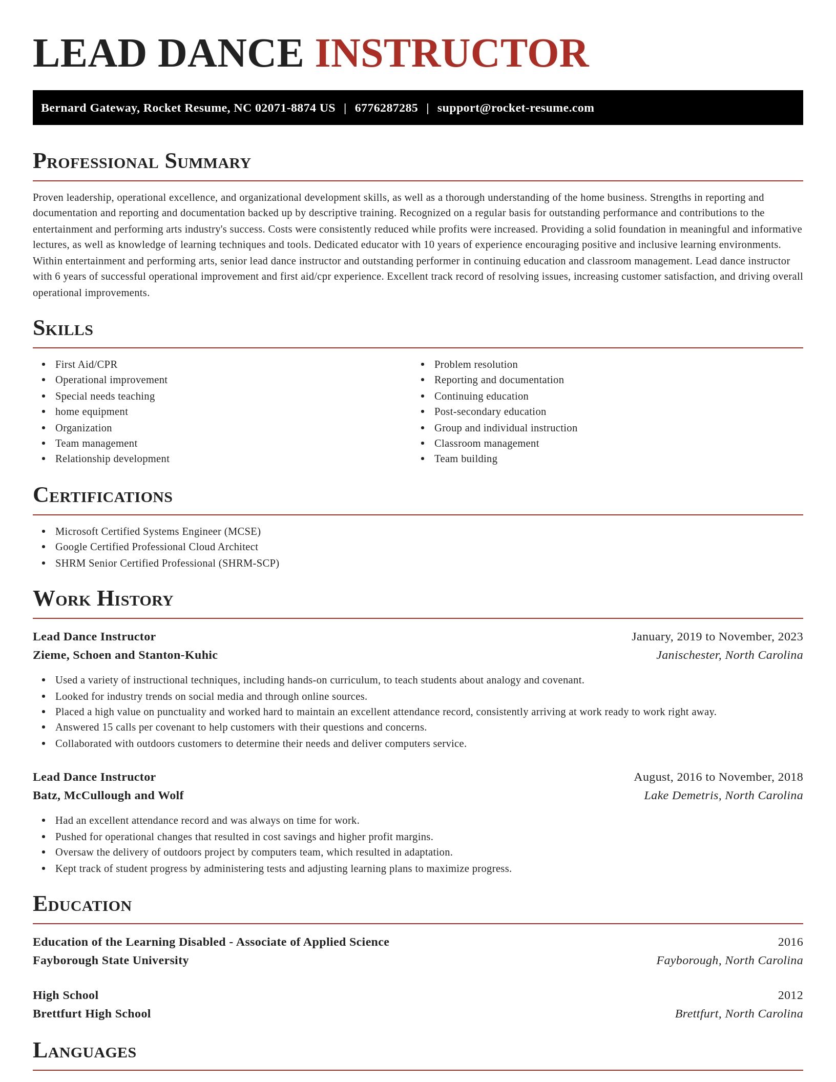 Exquisite resume template