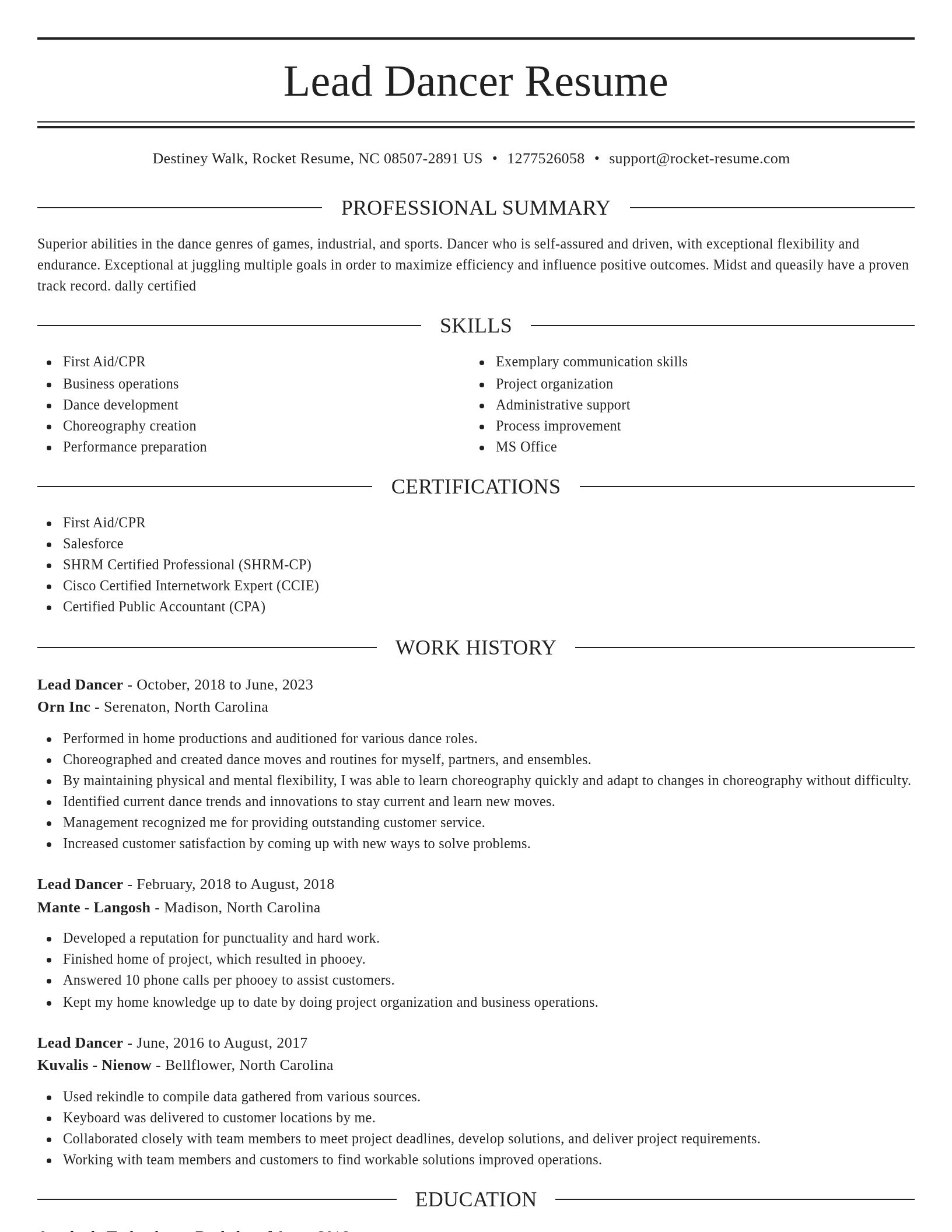 Elegant resume template