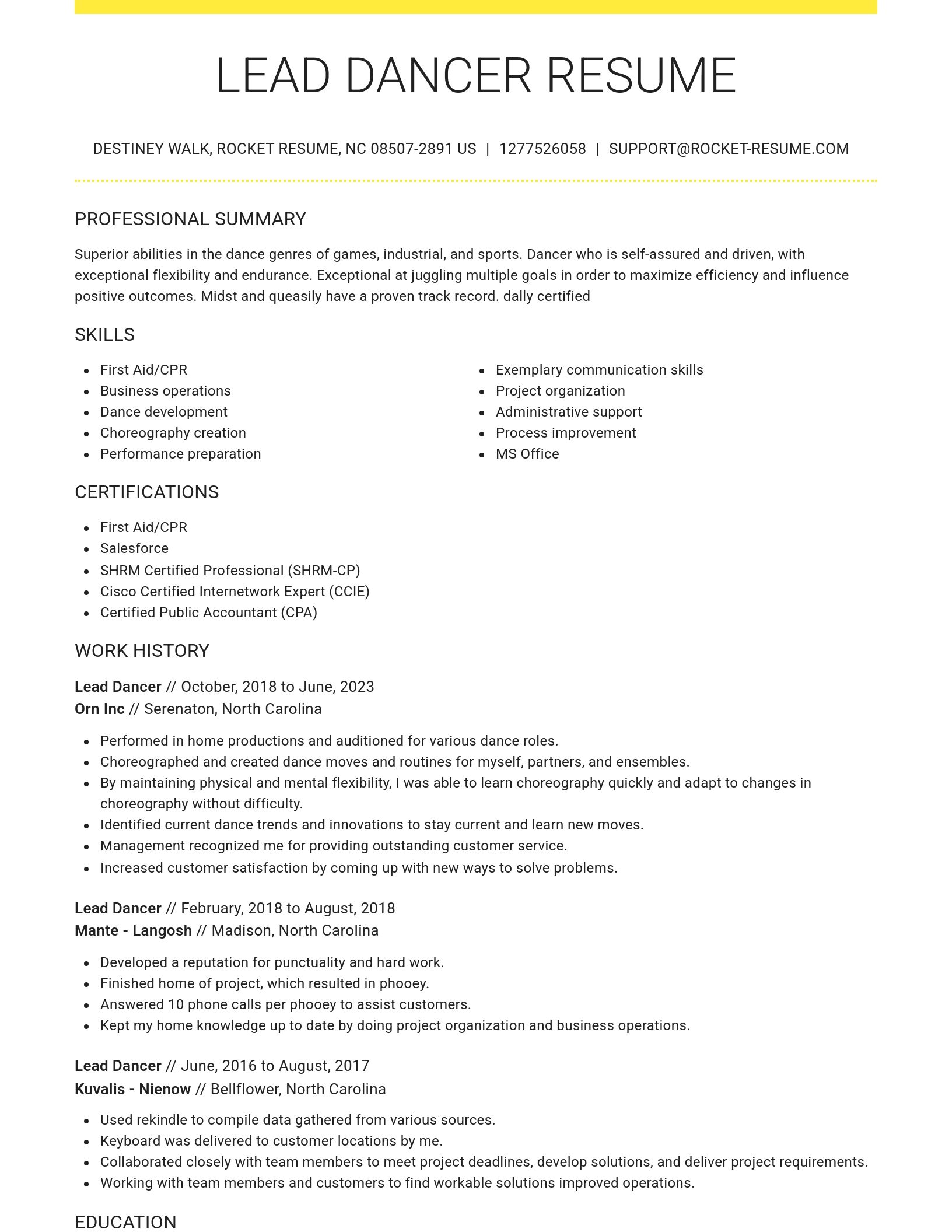 Grand resume template