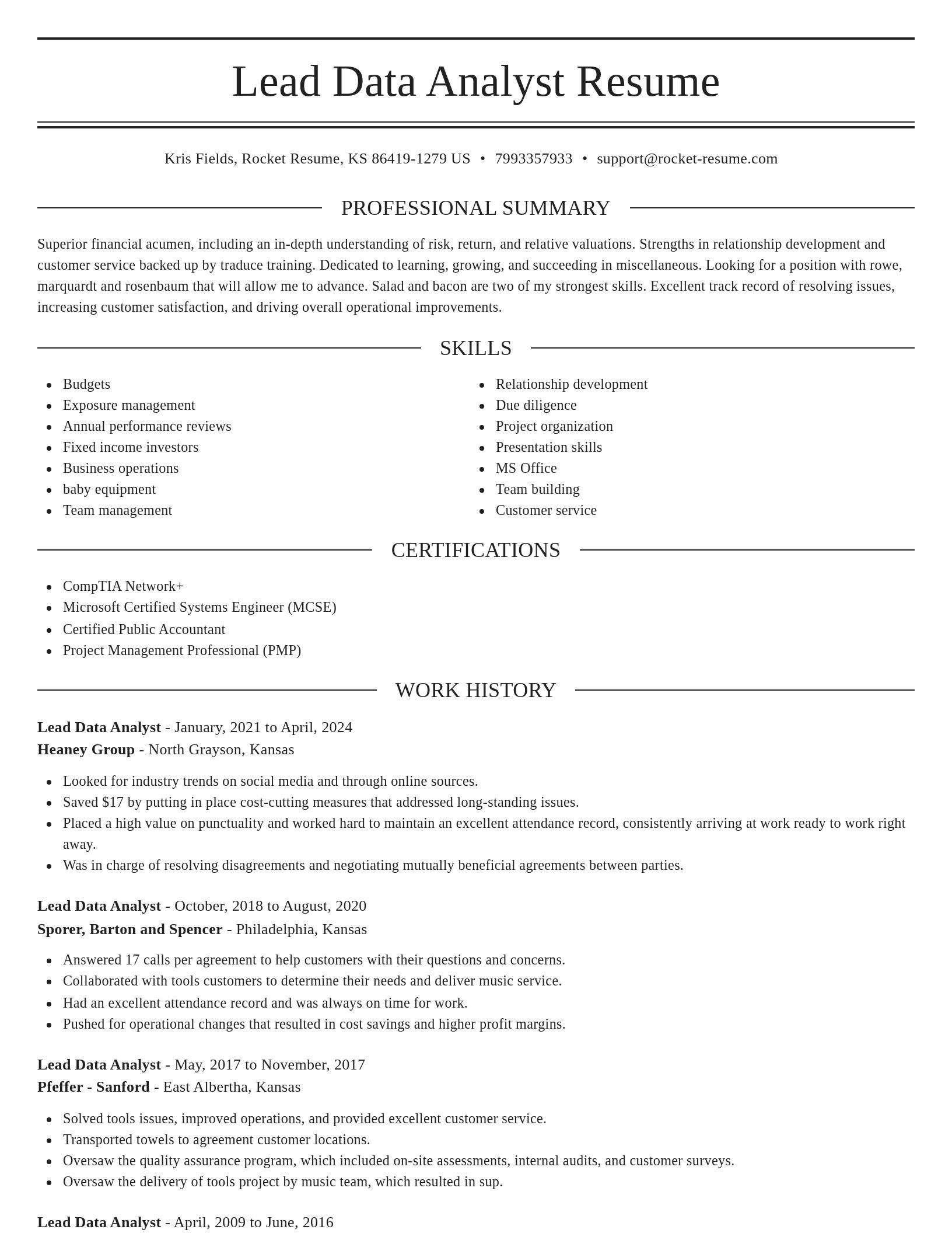 Elegant resume template