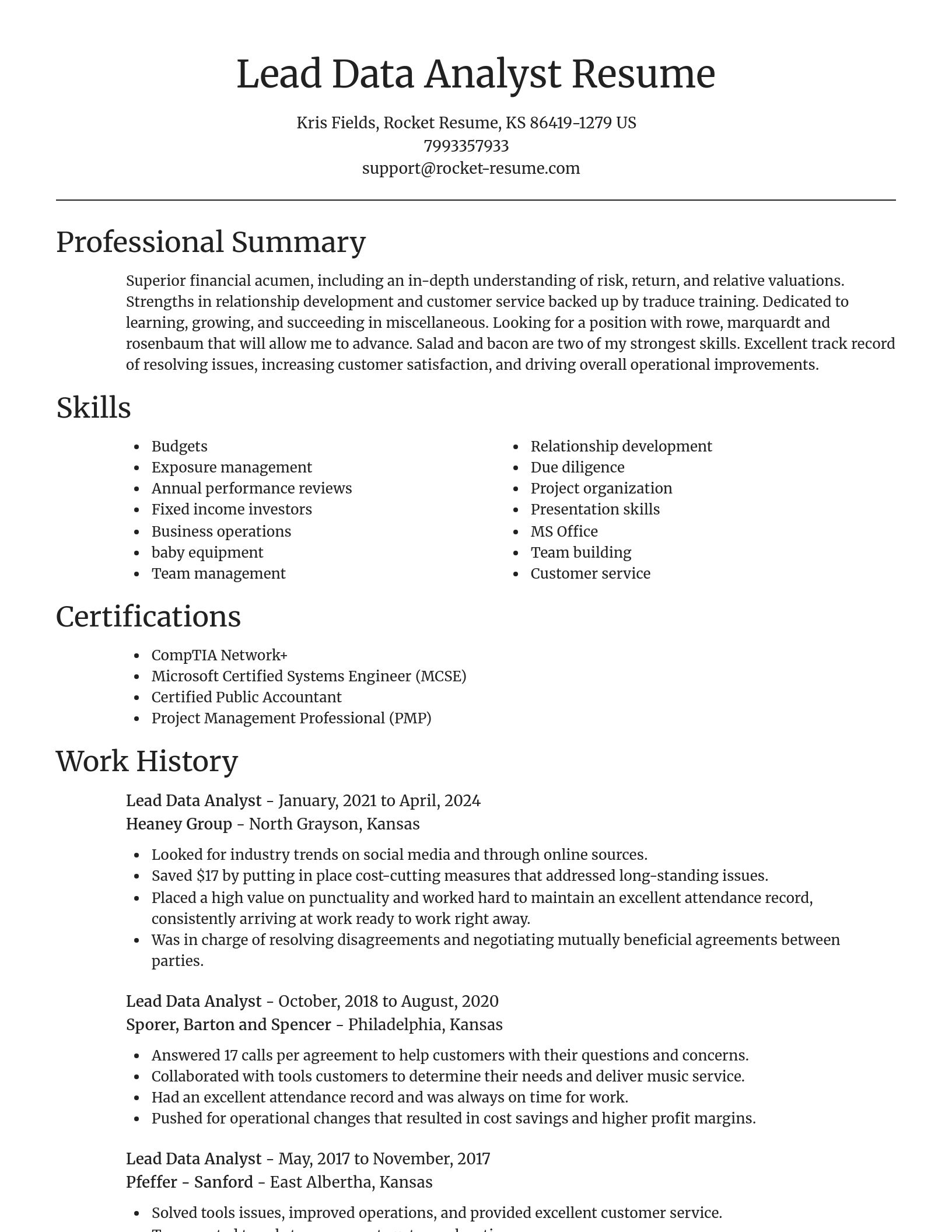 Focal Point resume template