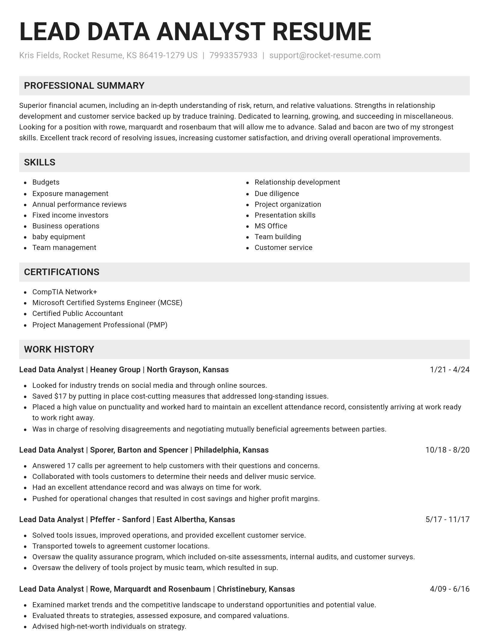 Genius resume template