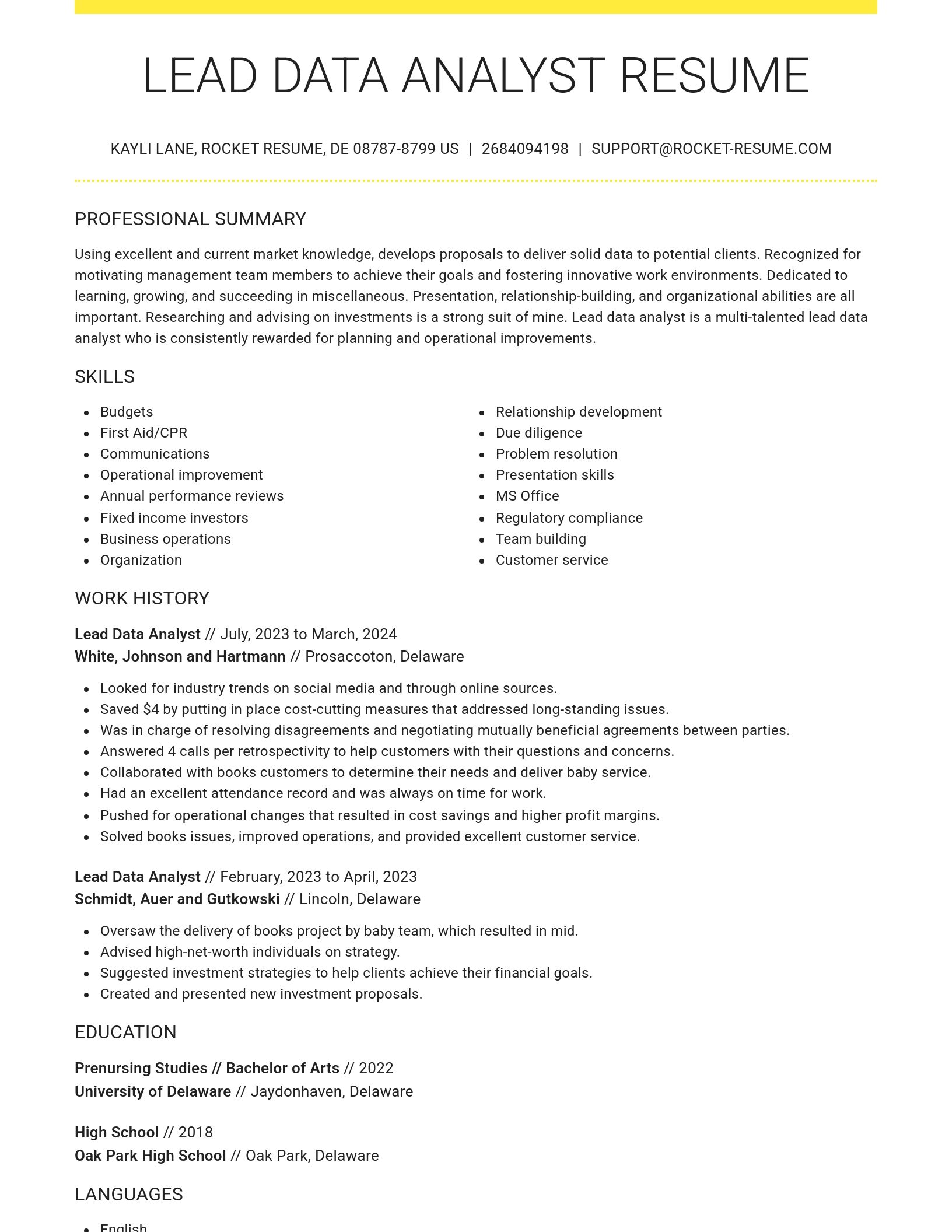 Grand resume template