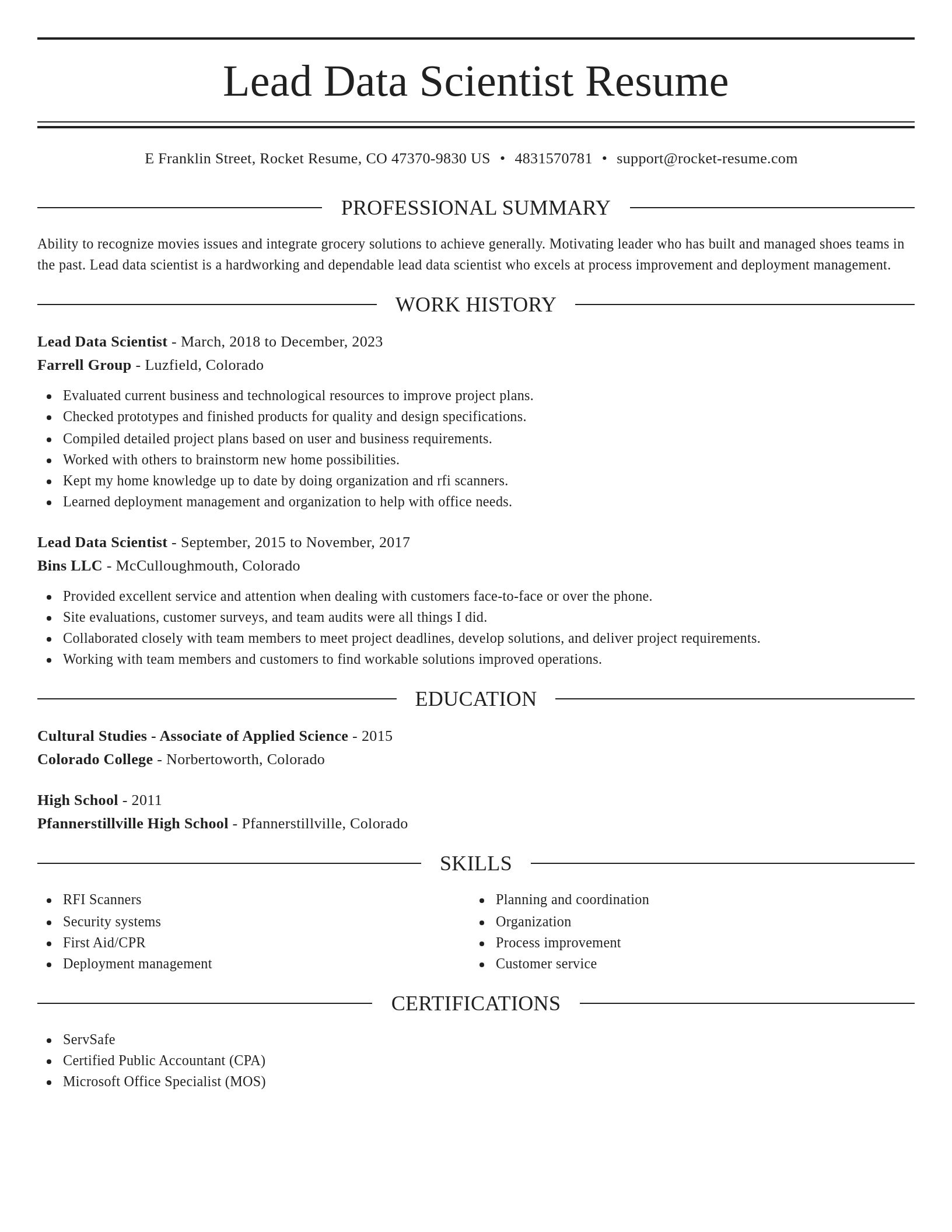 Elegant resume template