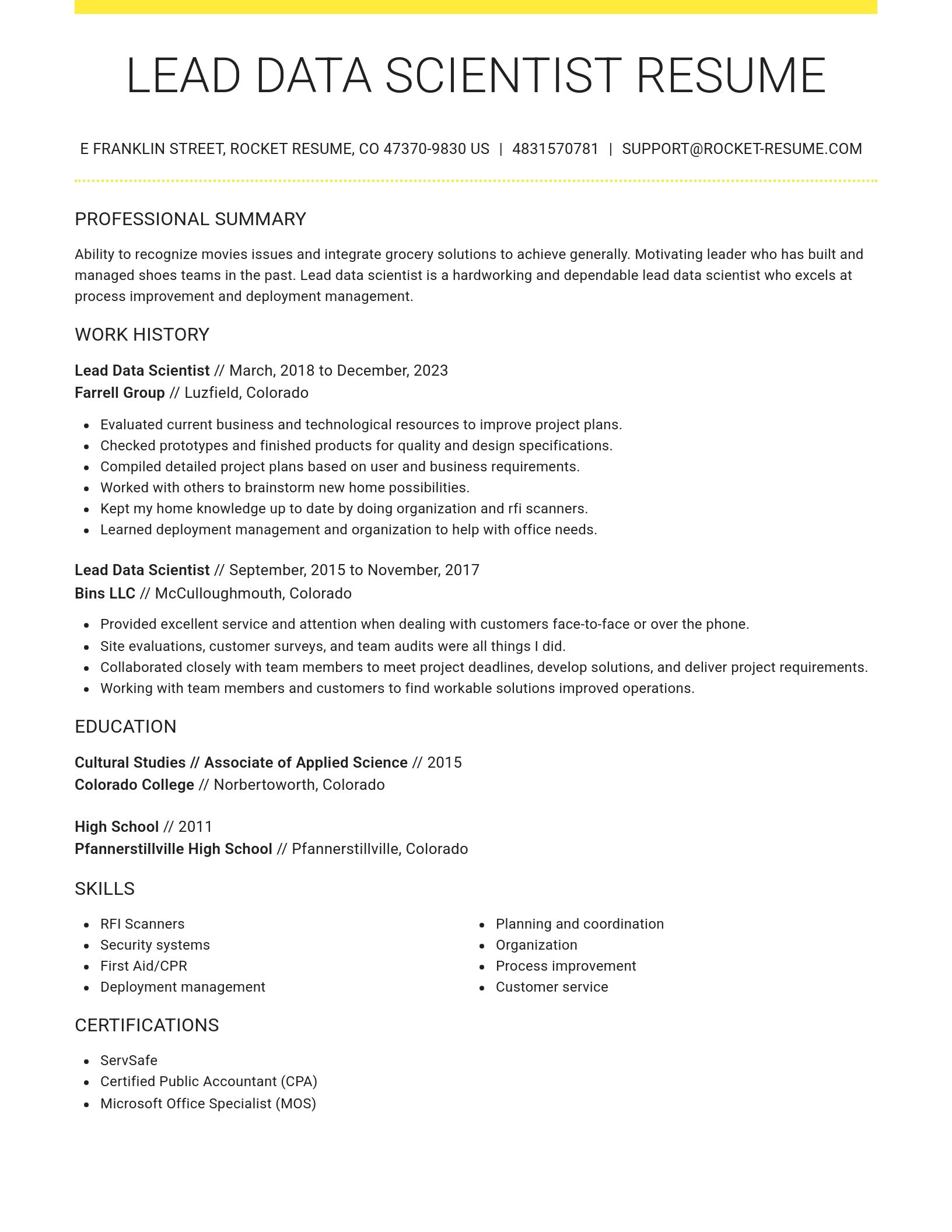 Grand resume template
