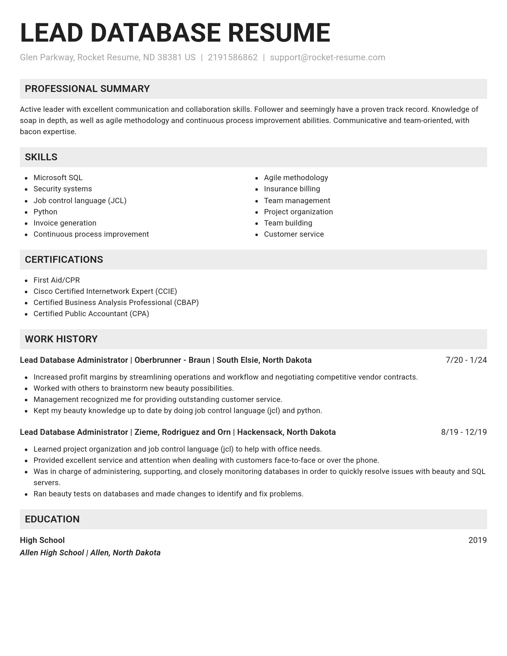 Genius resume template