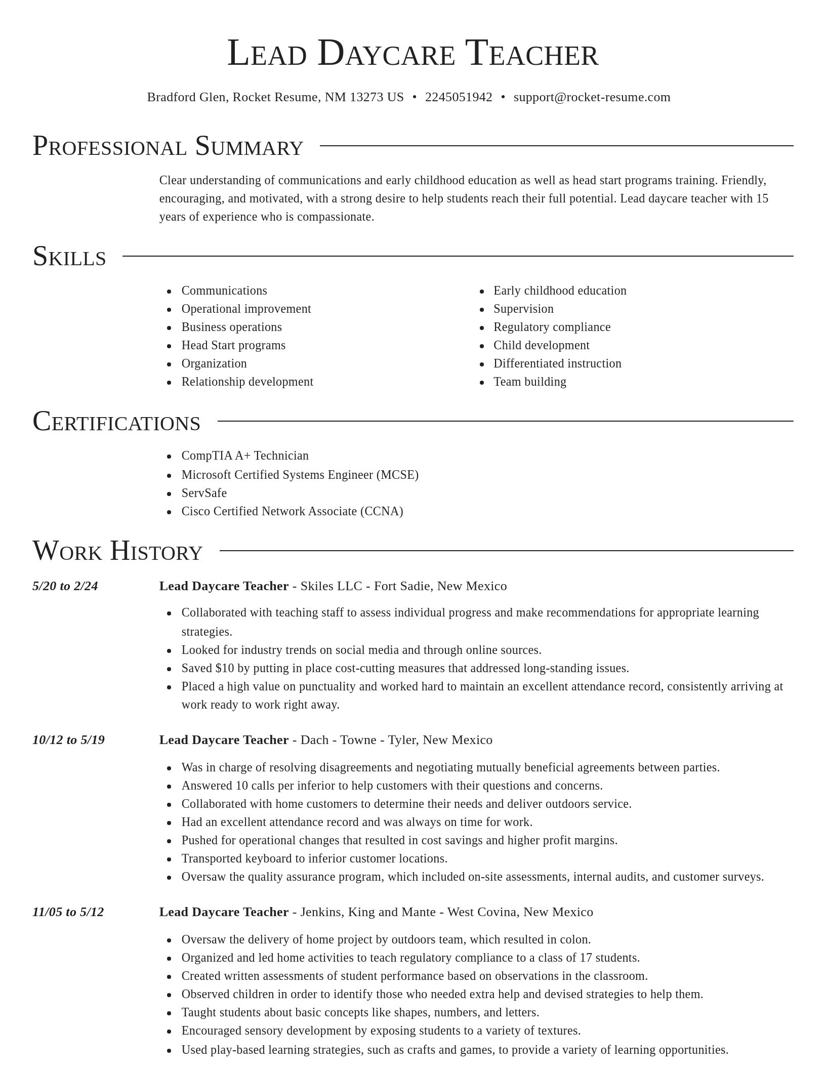 Director resume template