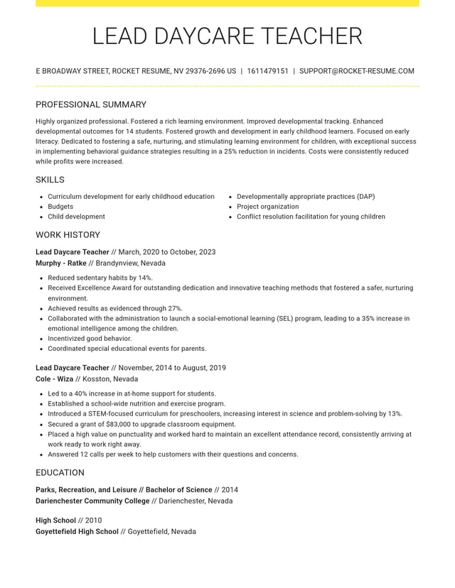 Grand resume template