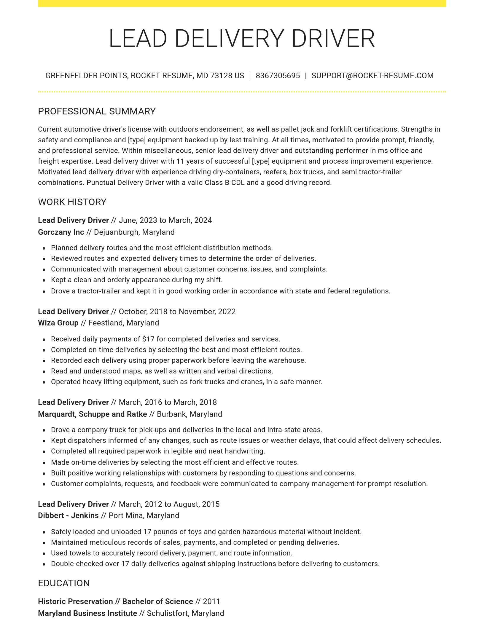 Grand resume template