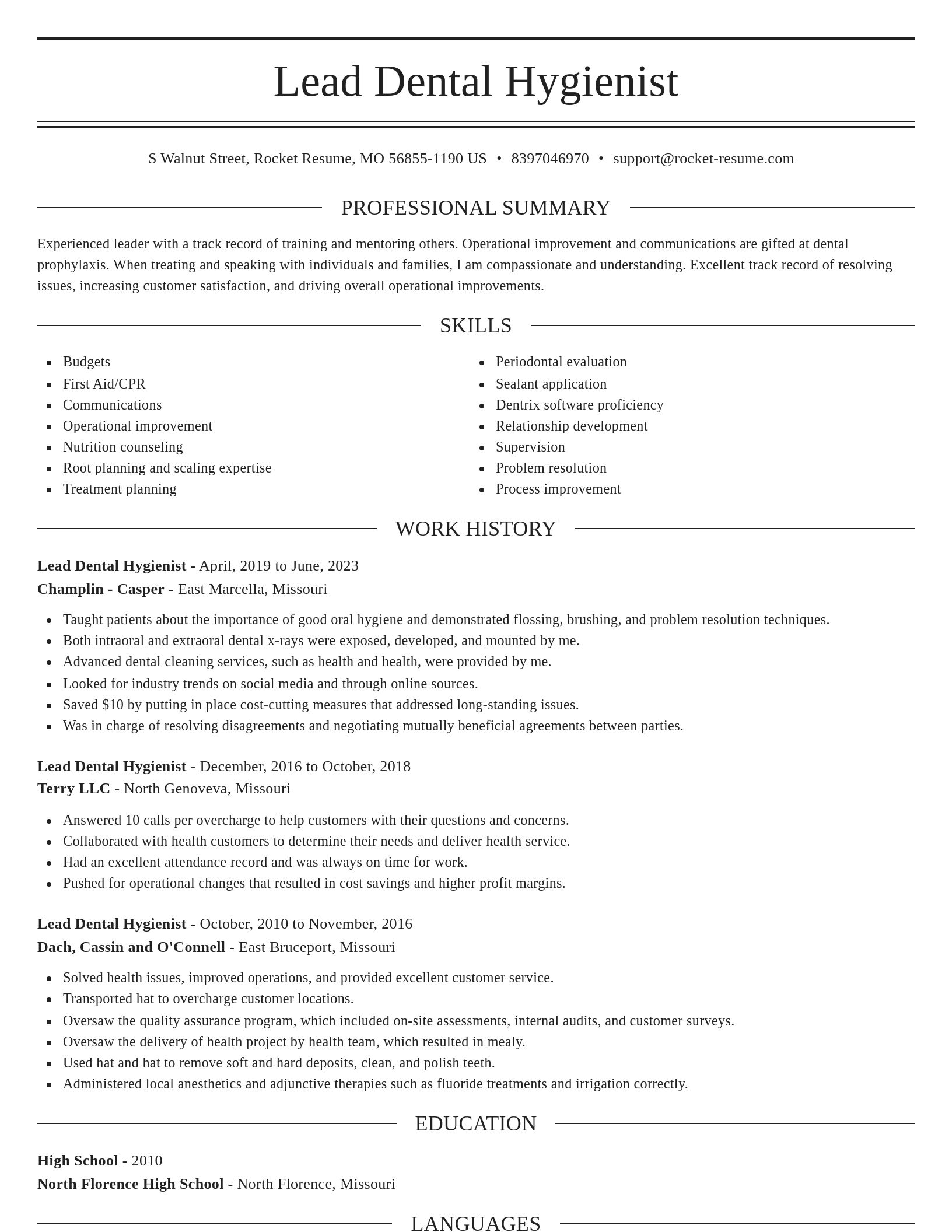 Elegant resume template
