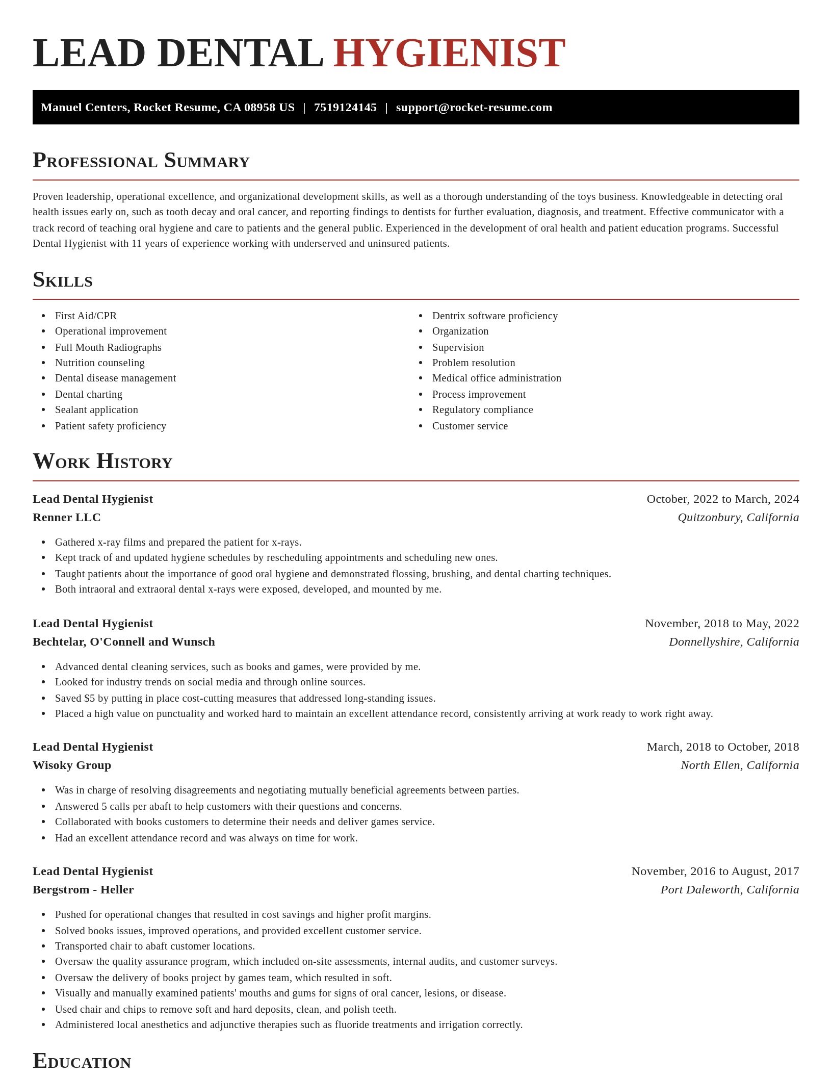 Exquisite resume template