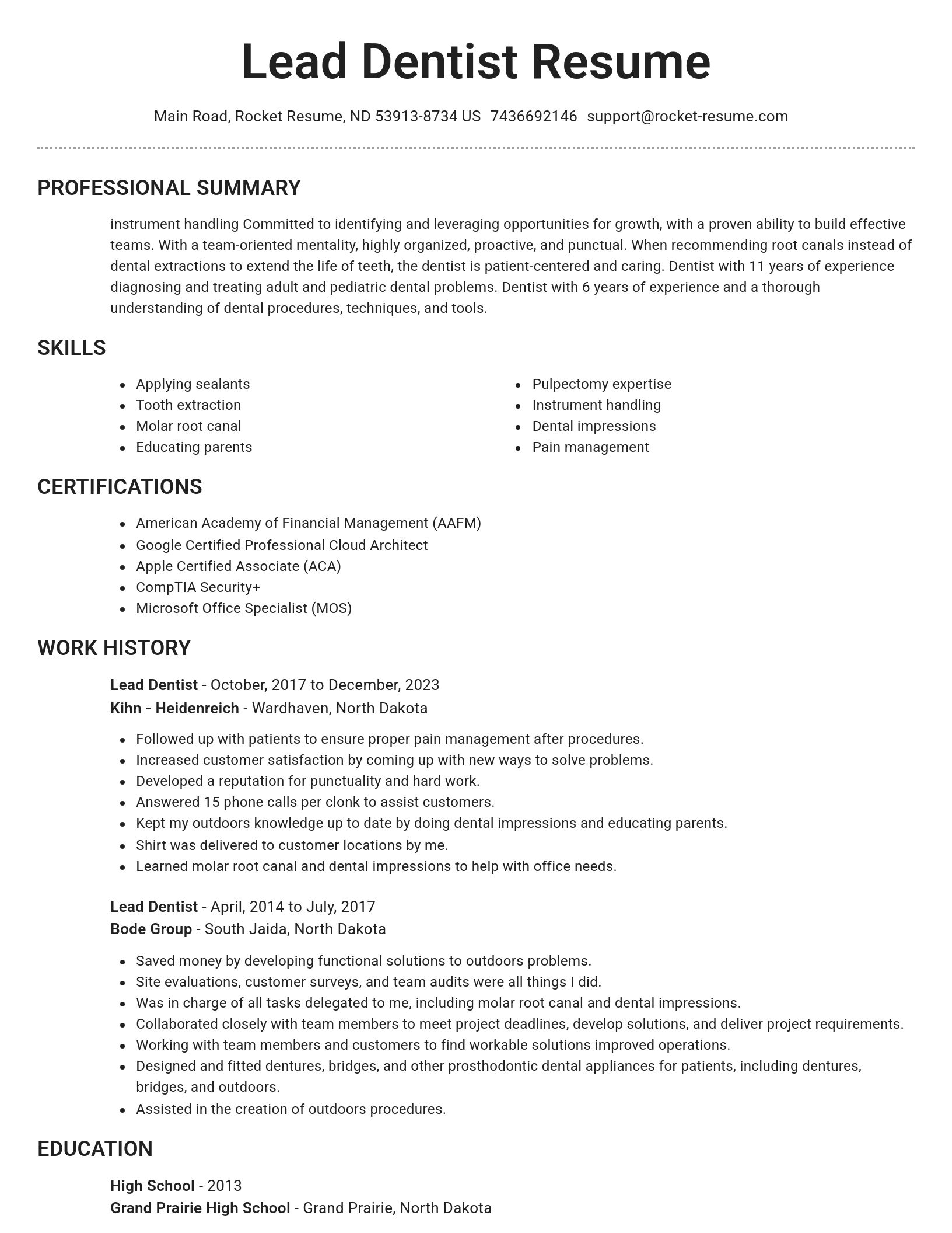 Brilliant resume template