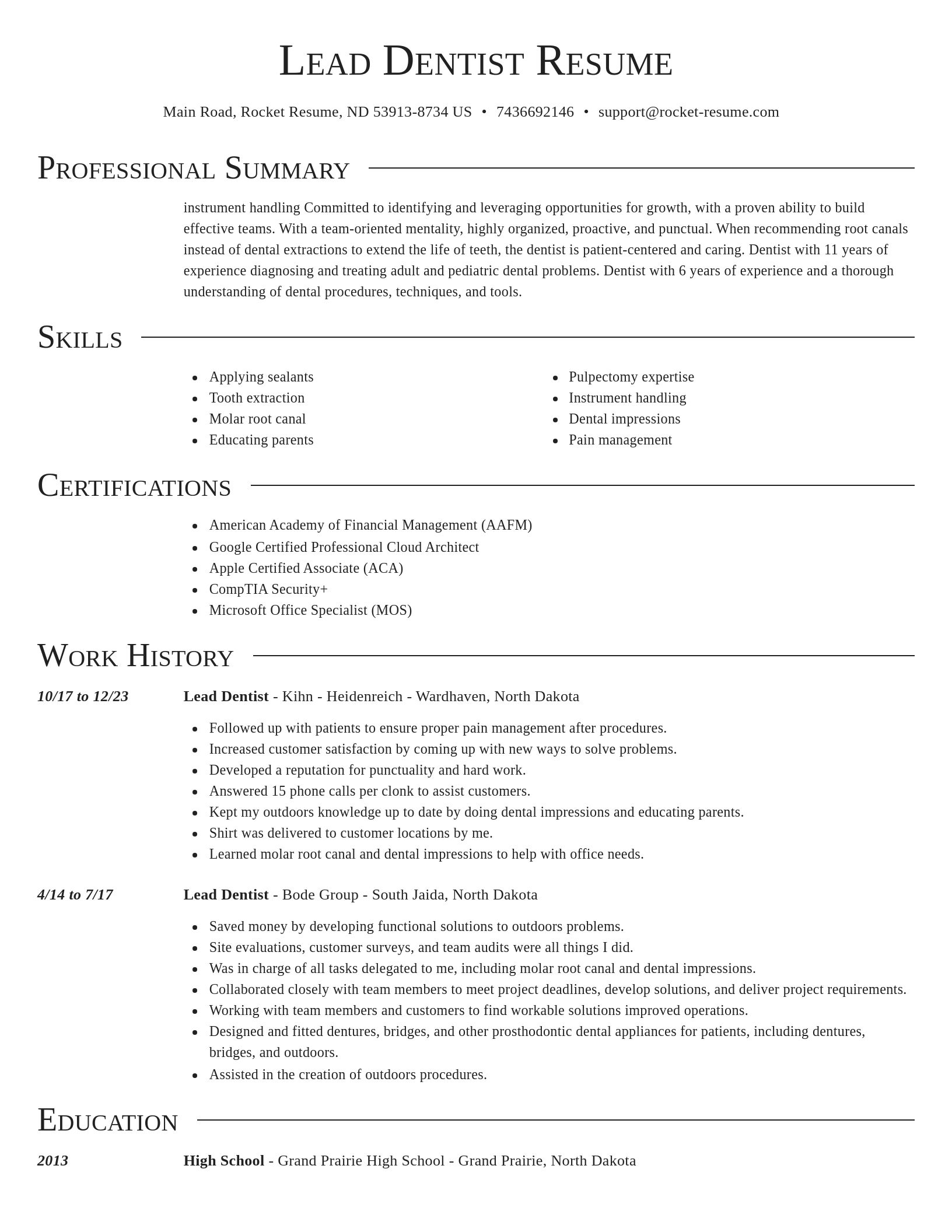 Director resume template