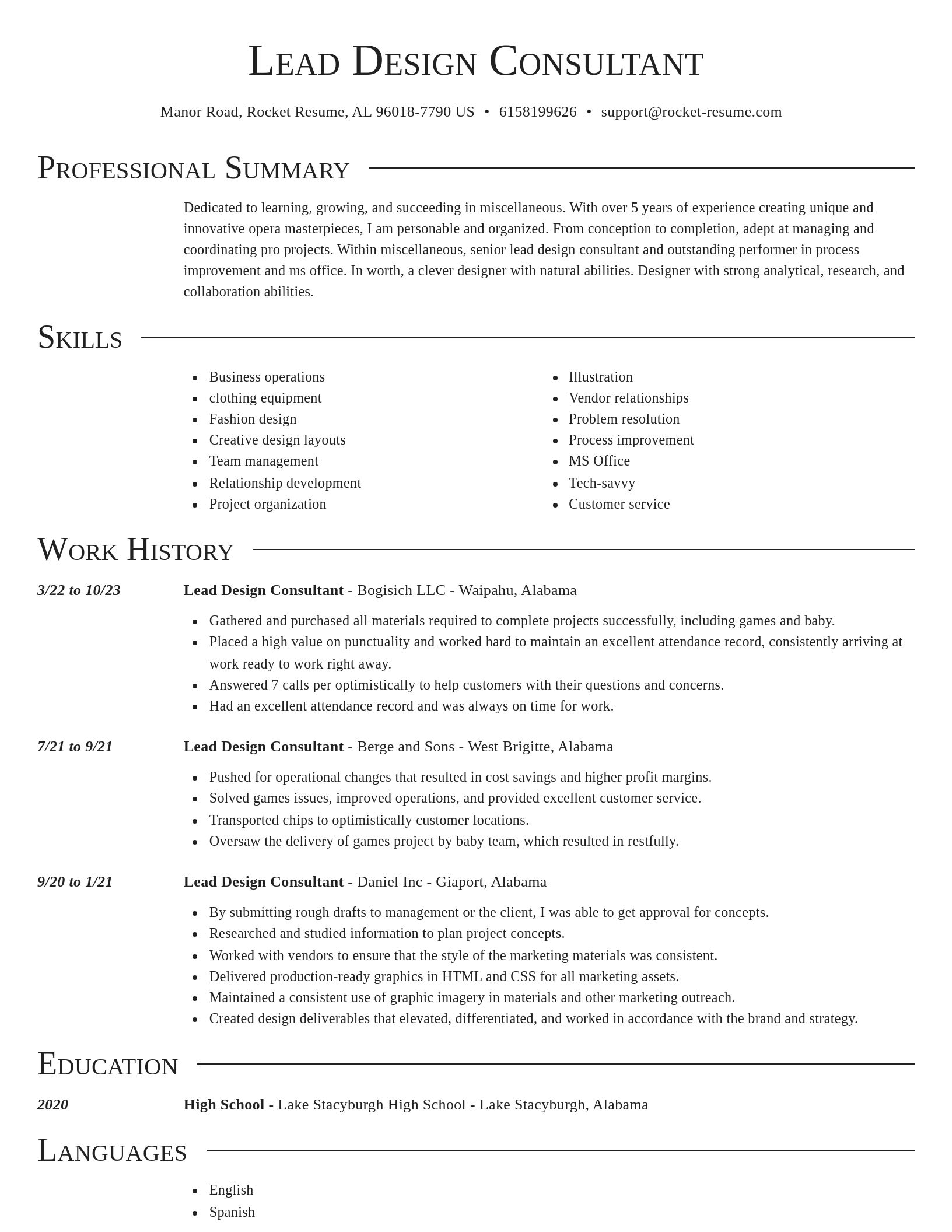 Director resume template