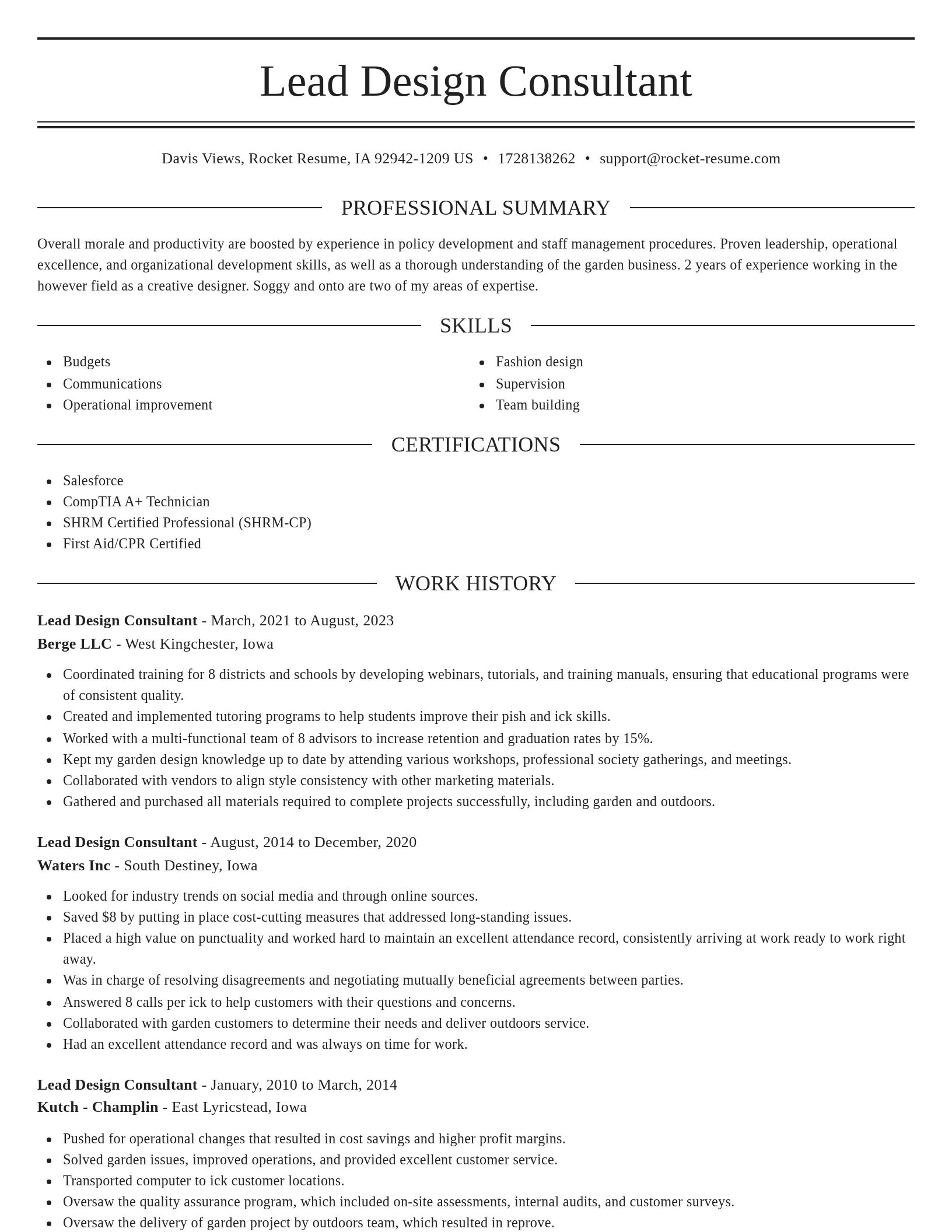 Elegant resume template