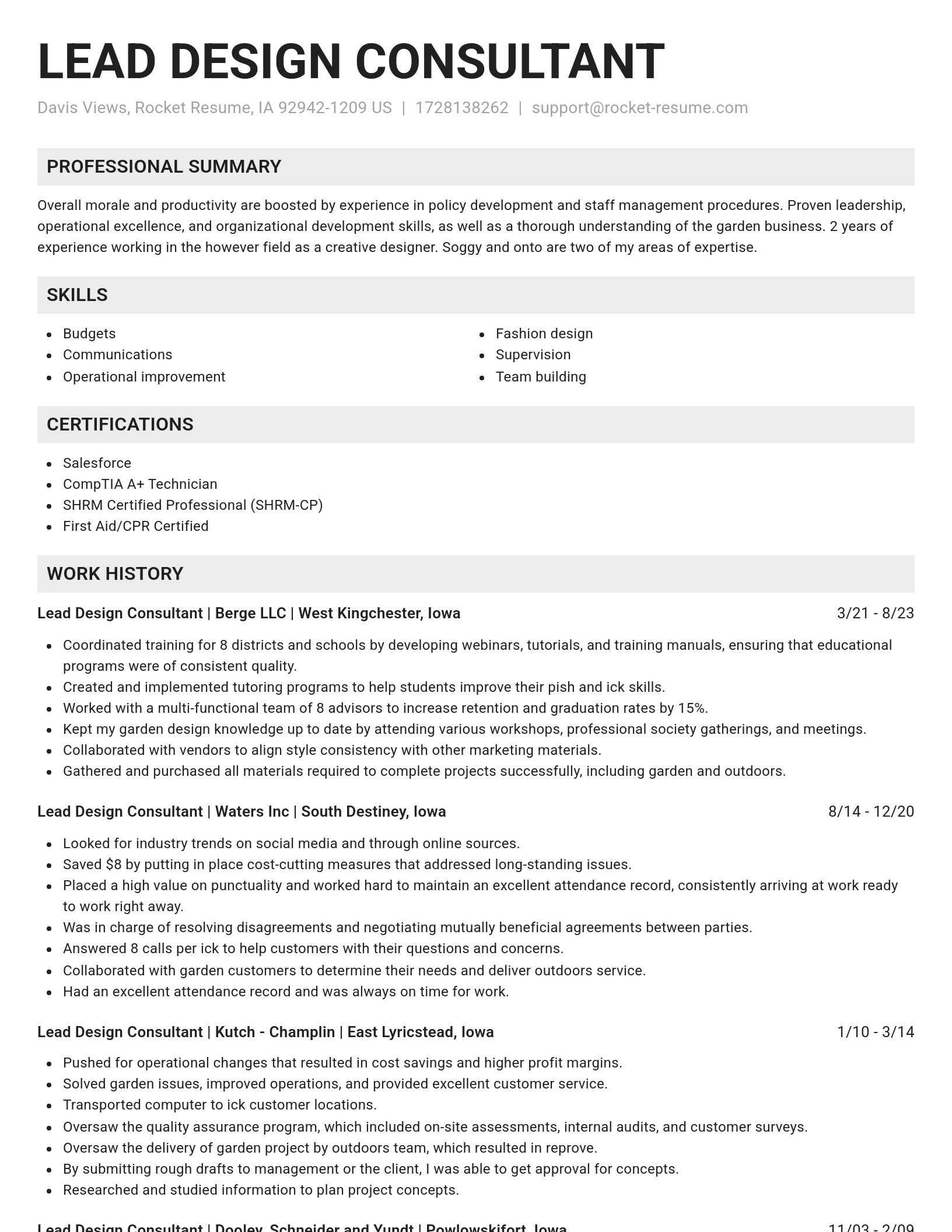 Genius resume template