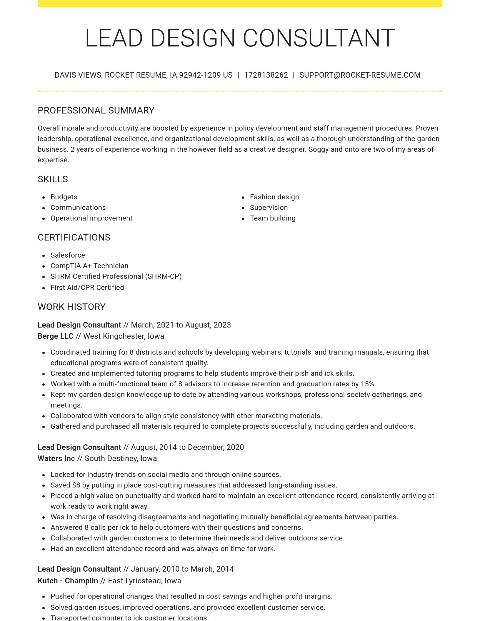Grand resume template