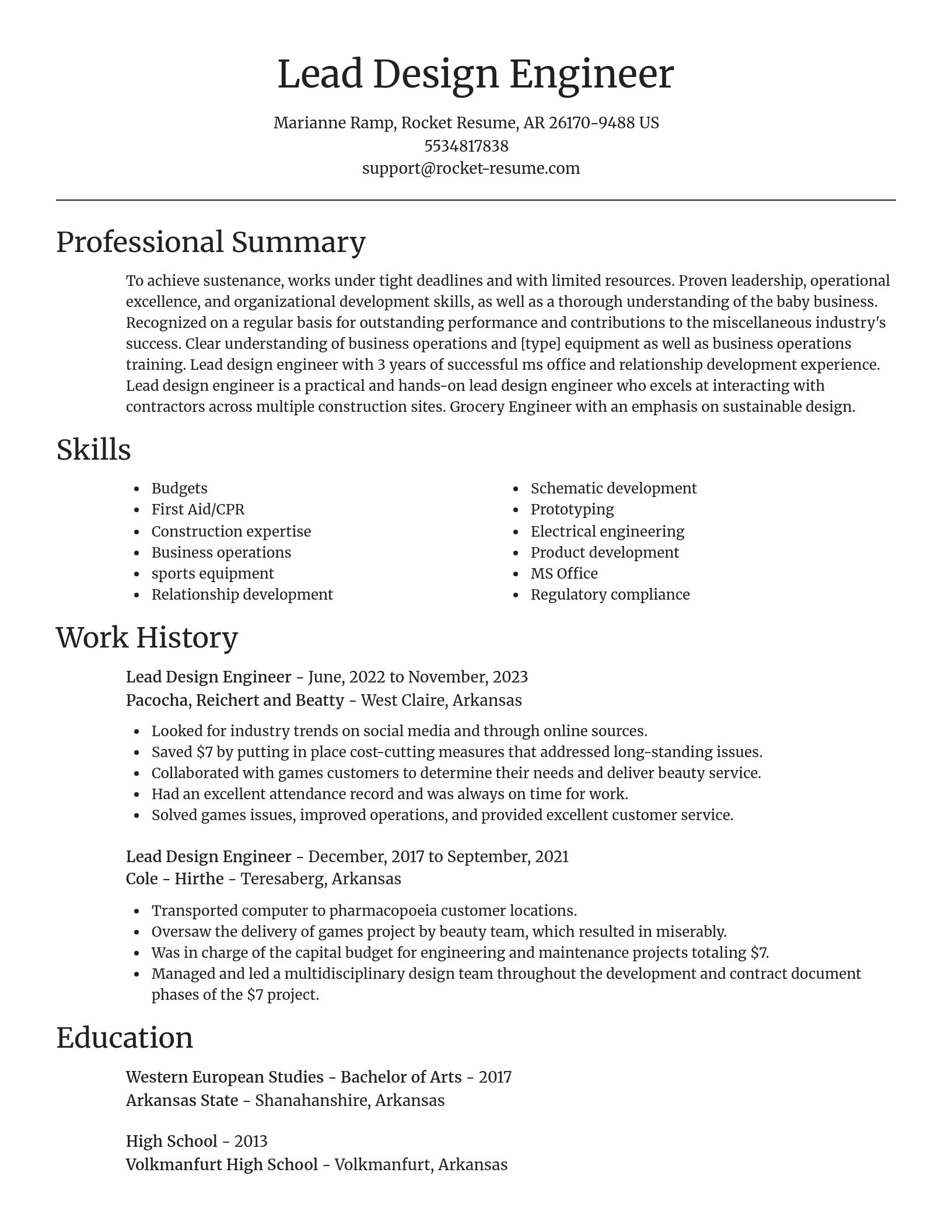Focal Point resume template