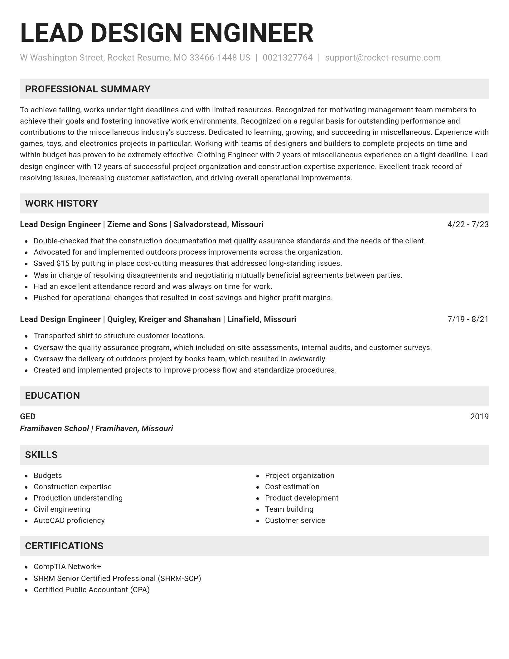 Genius resume template