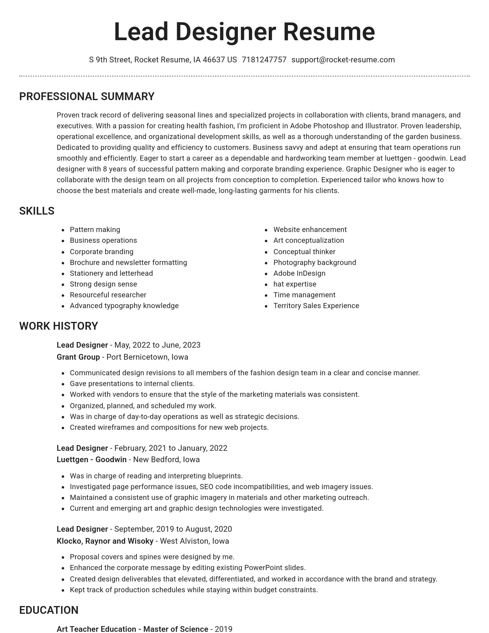Brilliant resume template